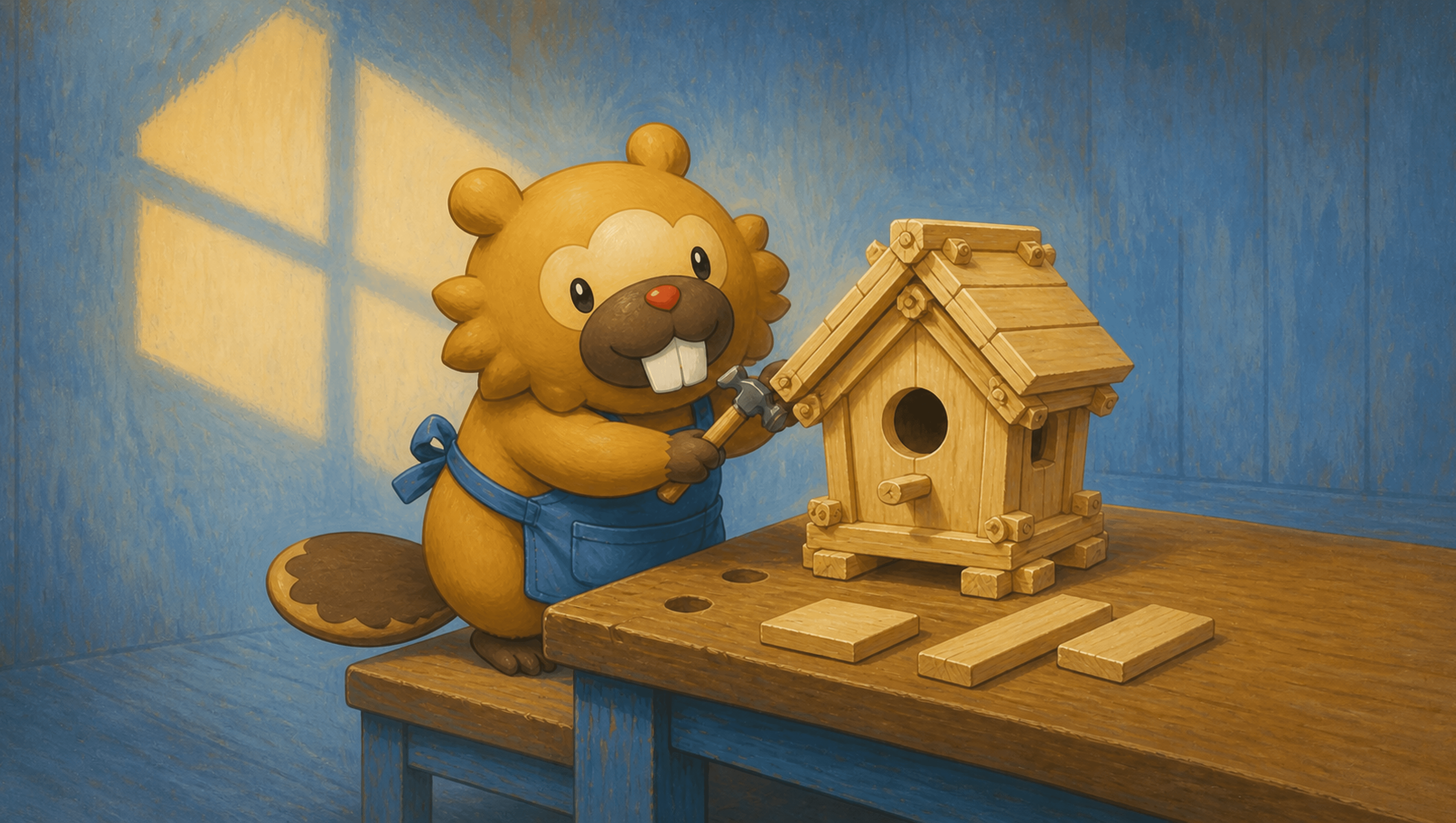 Bidoof Carpenter Large mat artwork