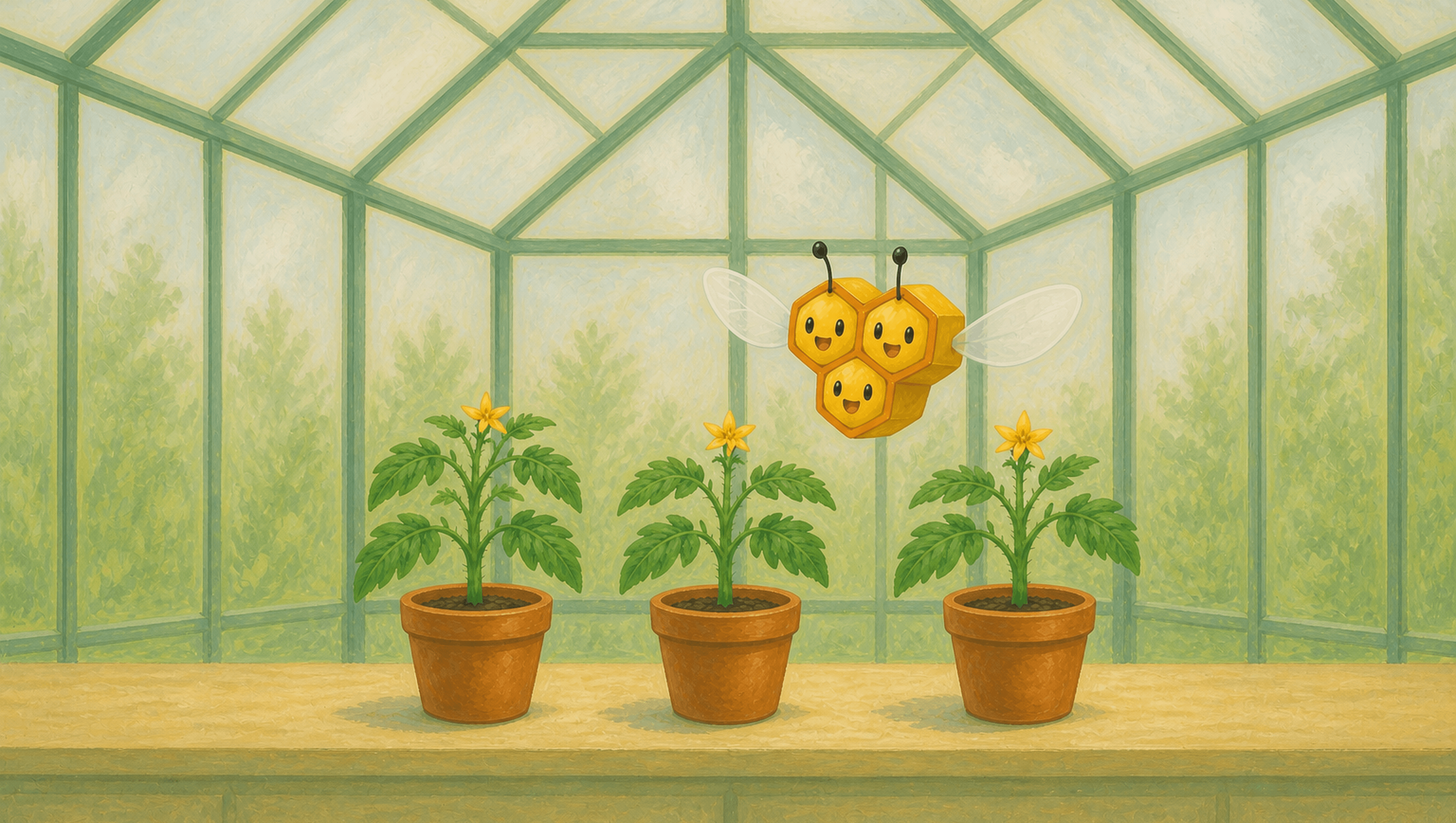 Combee Greenhouse Worker Large mat artwork