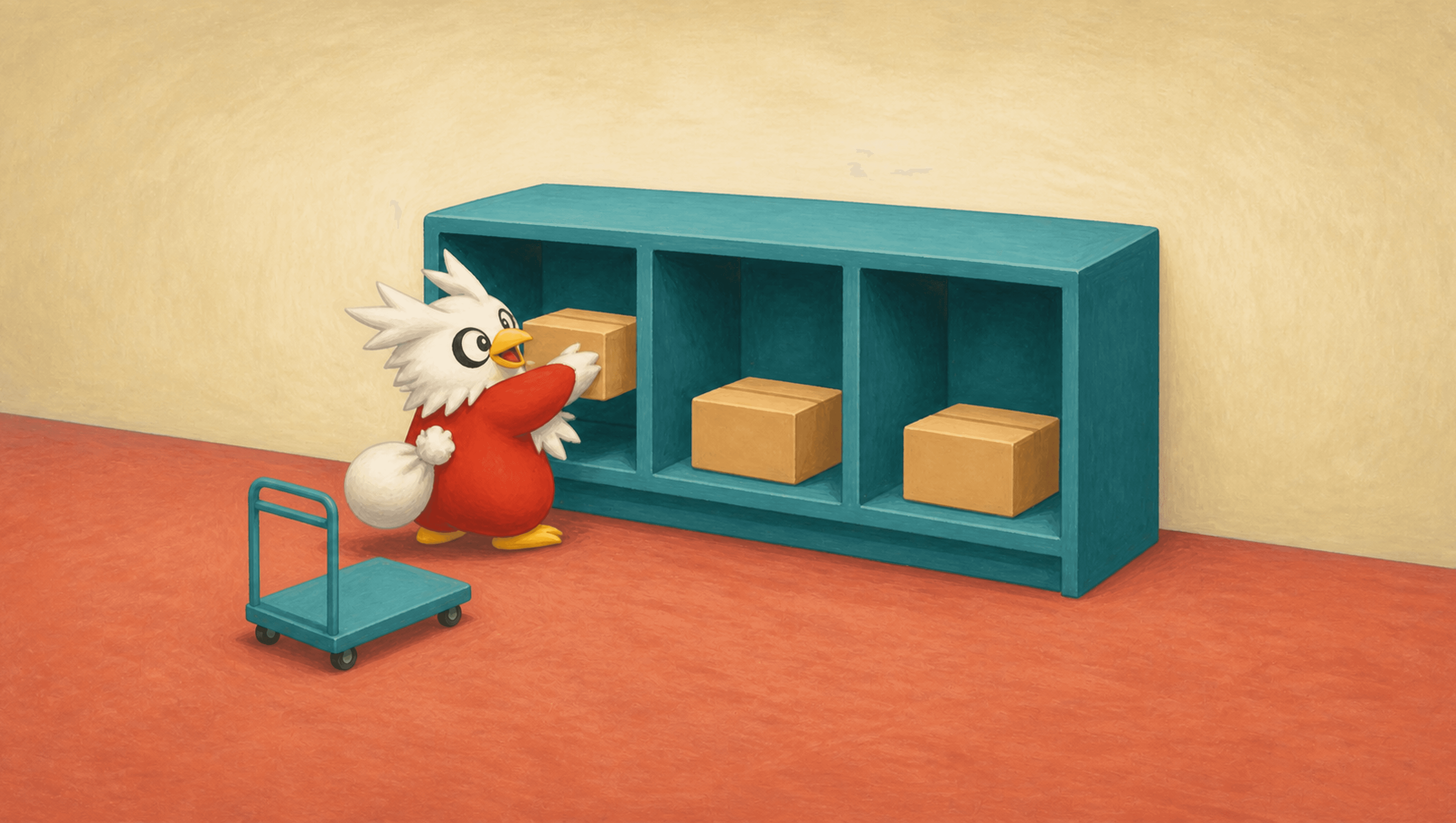 Delibird Mail Sorter Large mat artwork