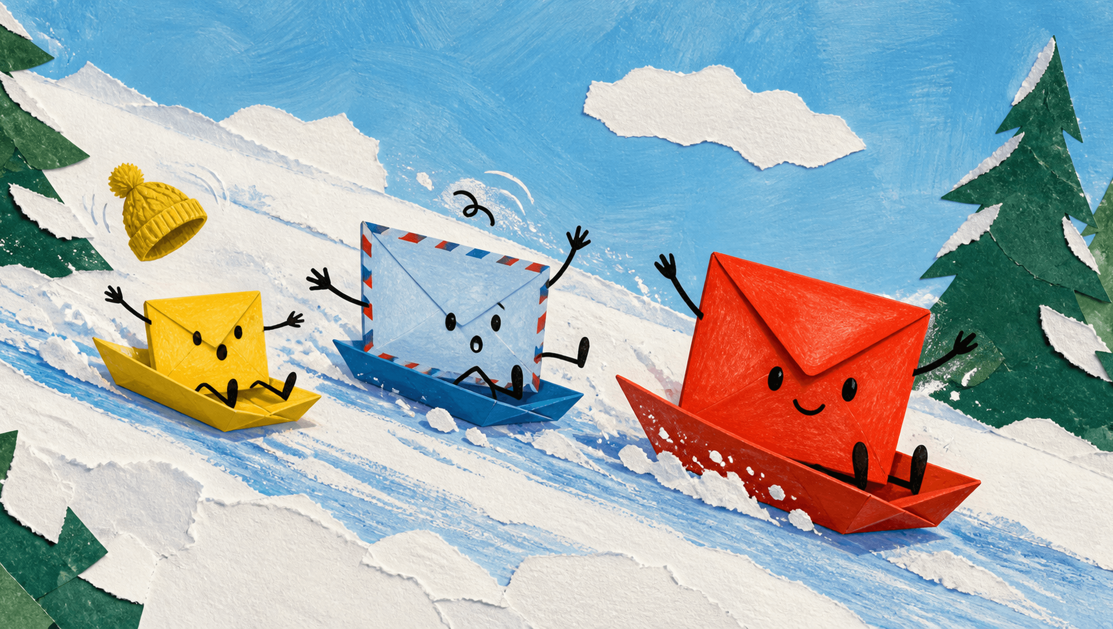 Envelope Snow Day Large mat artwork