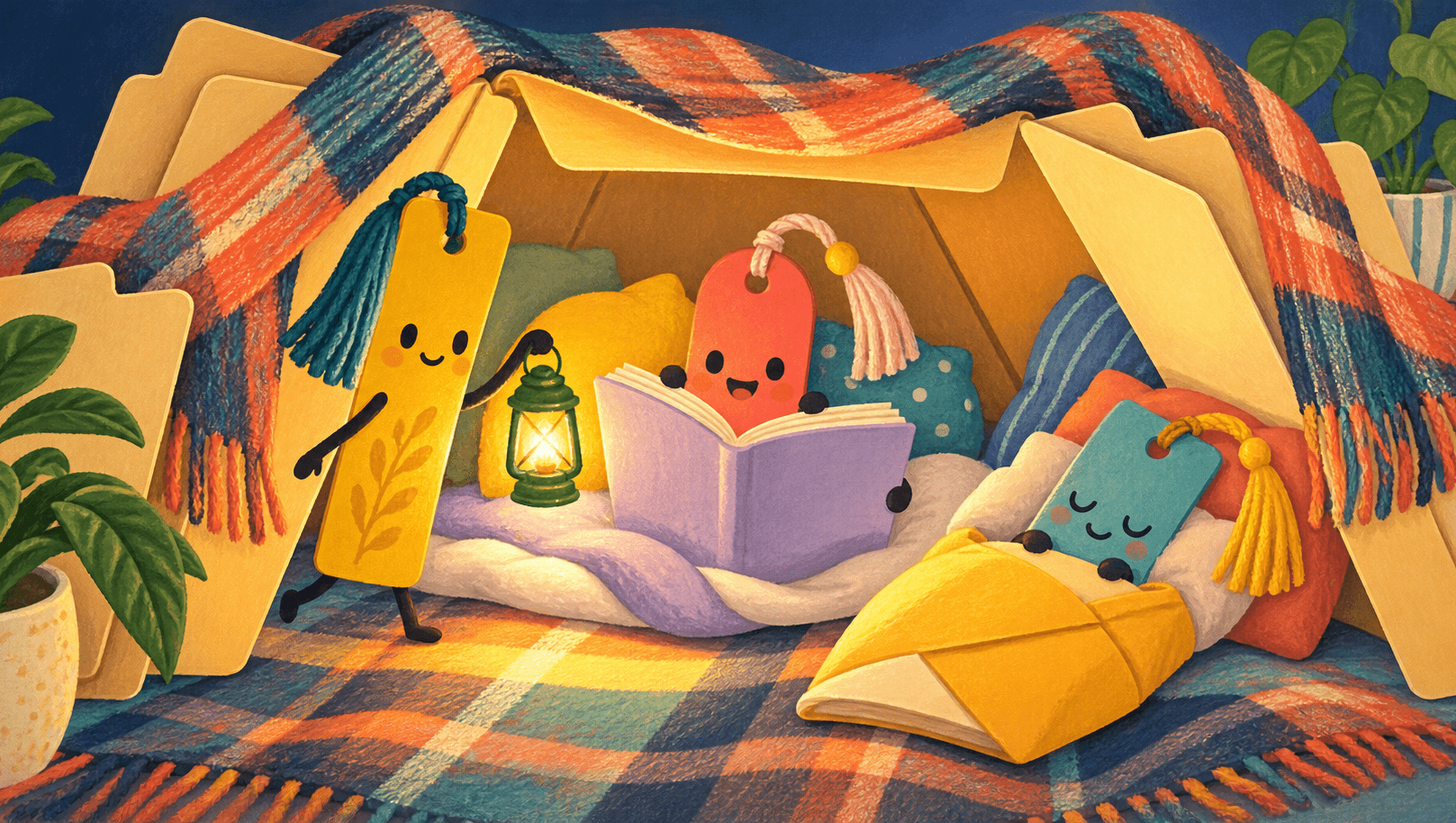 Folder Fort Sleepover Large mat artwork