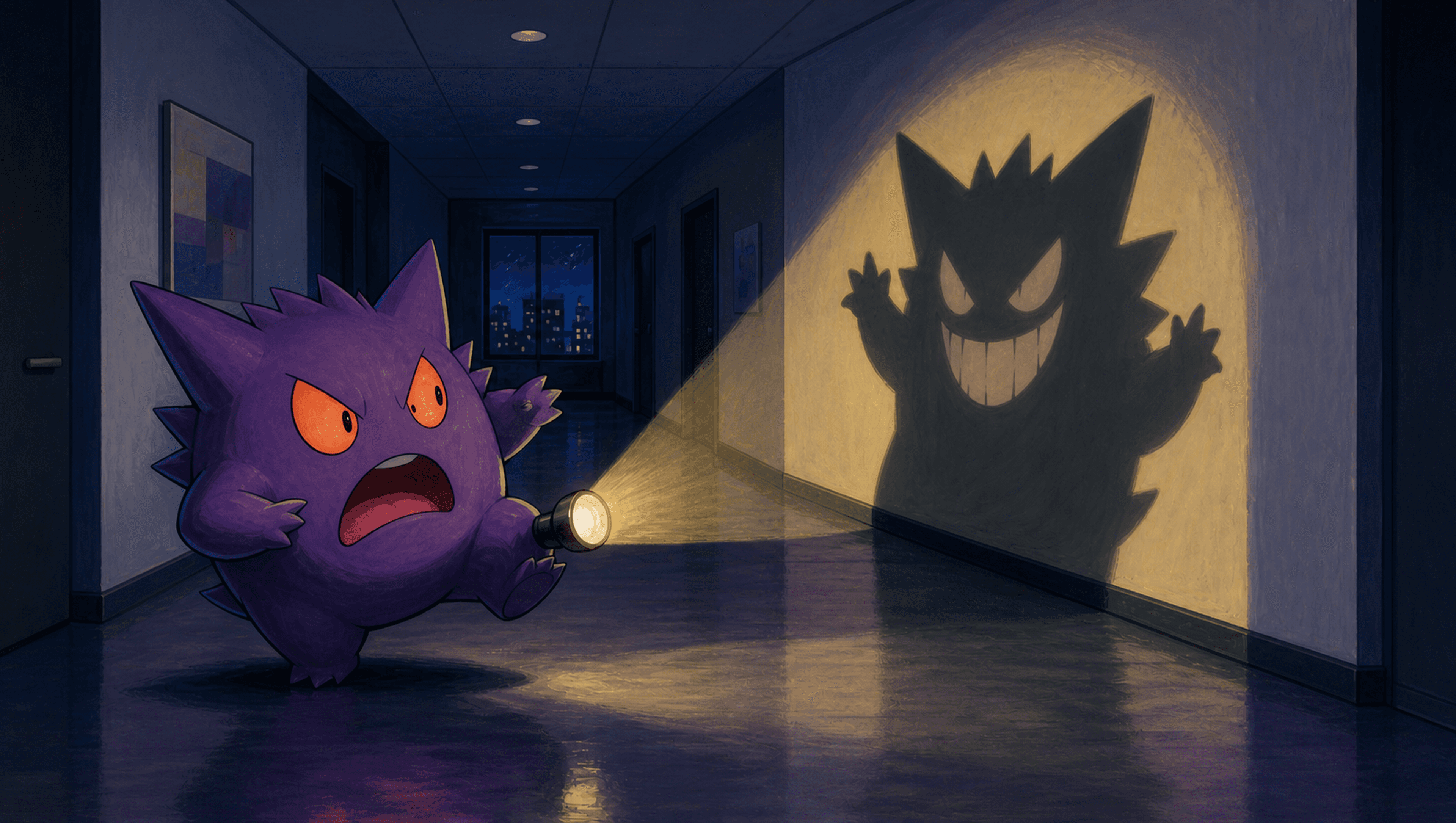 Gengar Night Security Large mat artwork