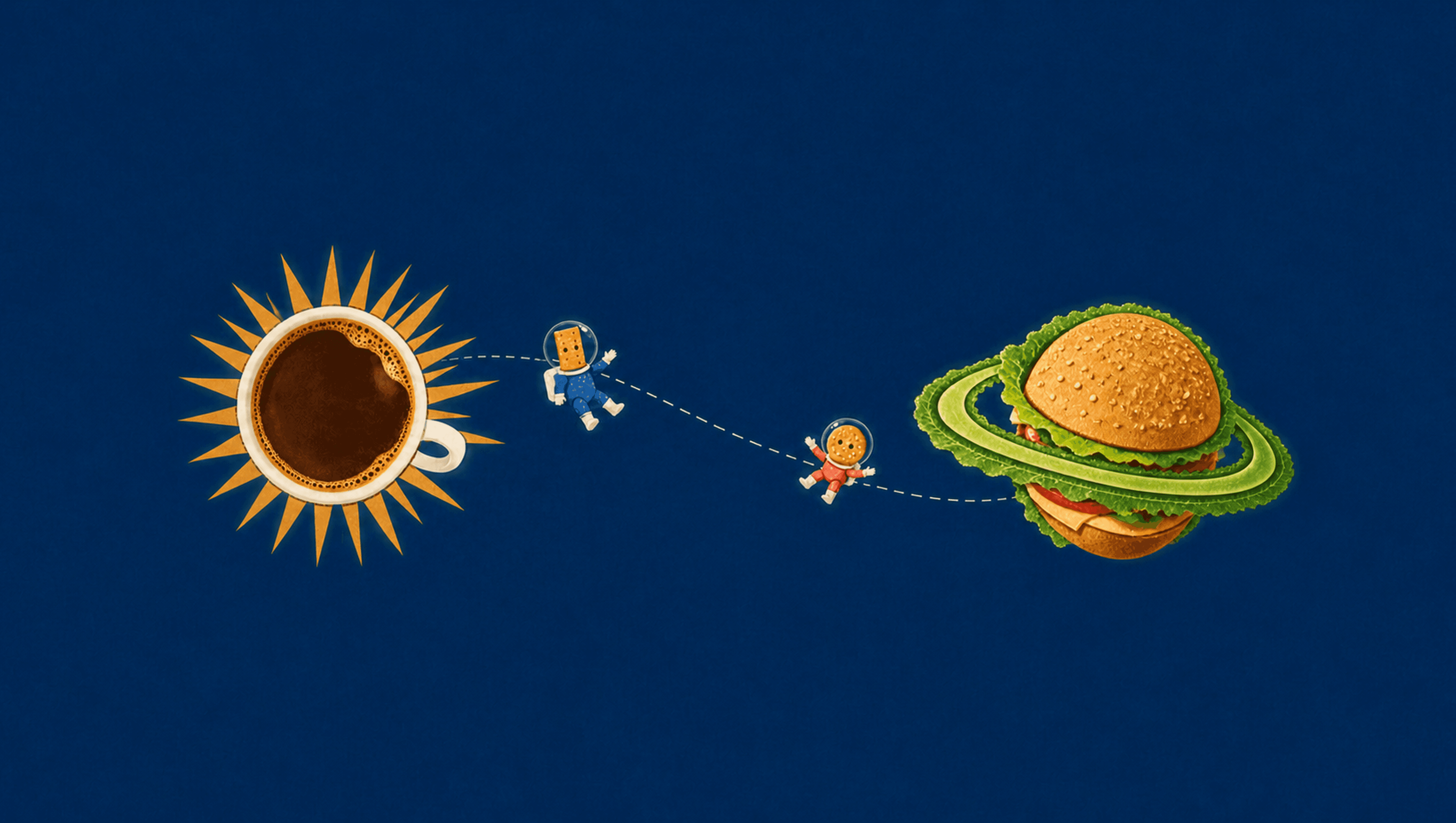 Lunch Break Solar System Large mat artwork