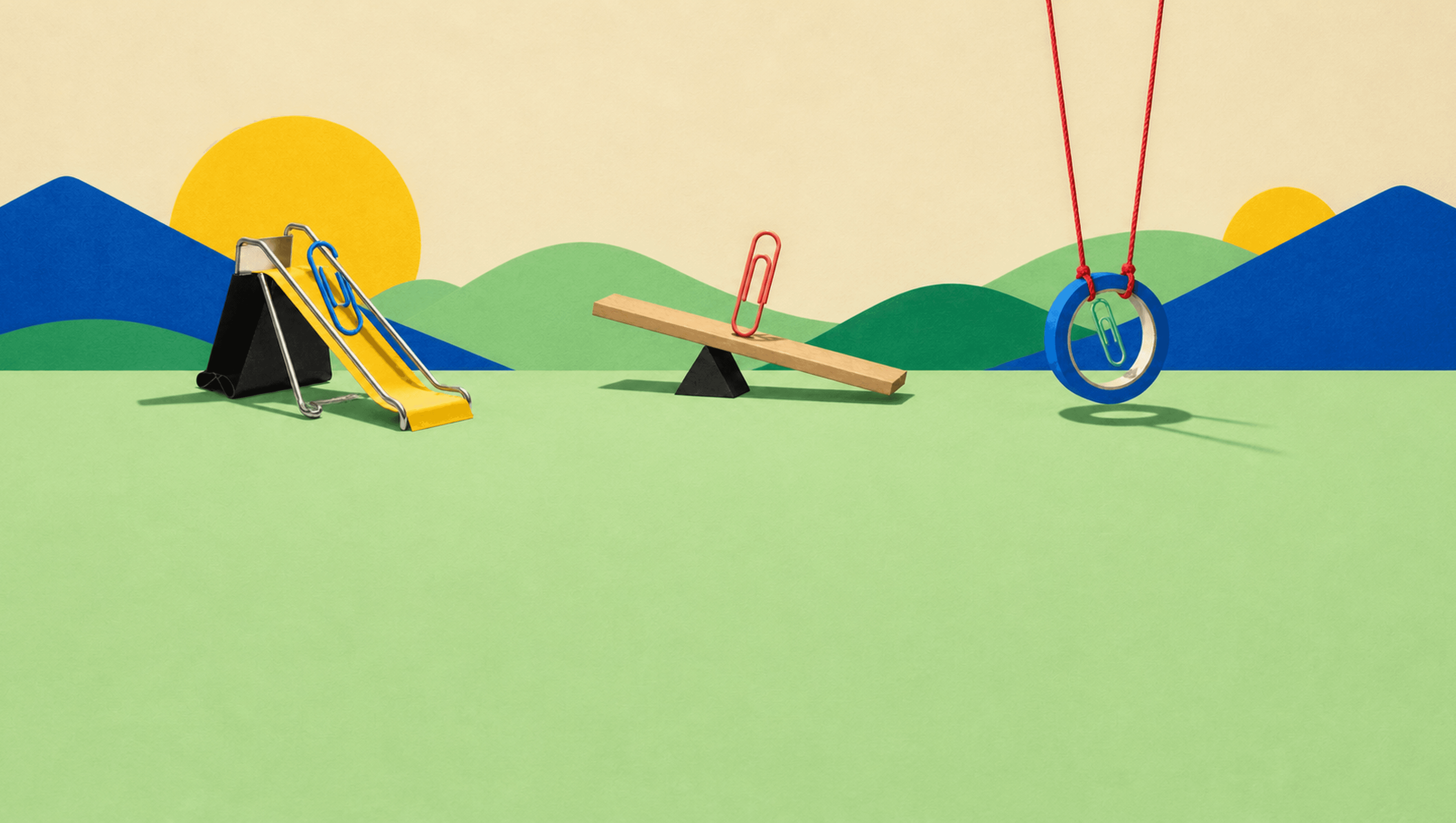 Paperclip Playground Large mat artwork