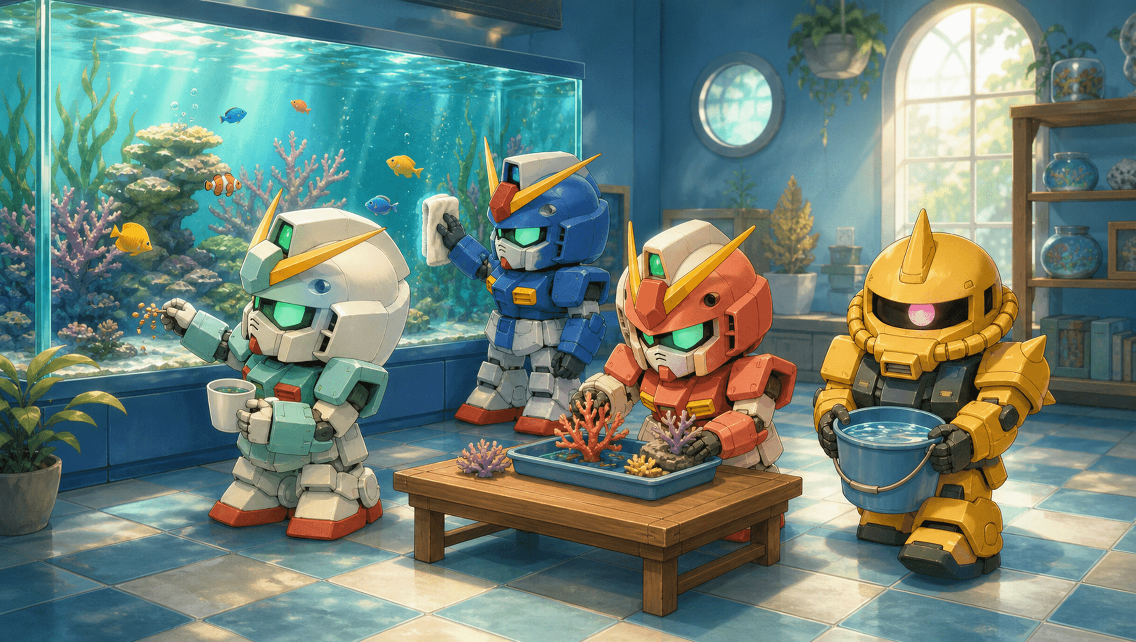 Aquarium Care Crew Large mat artwork