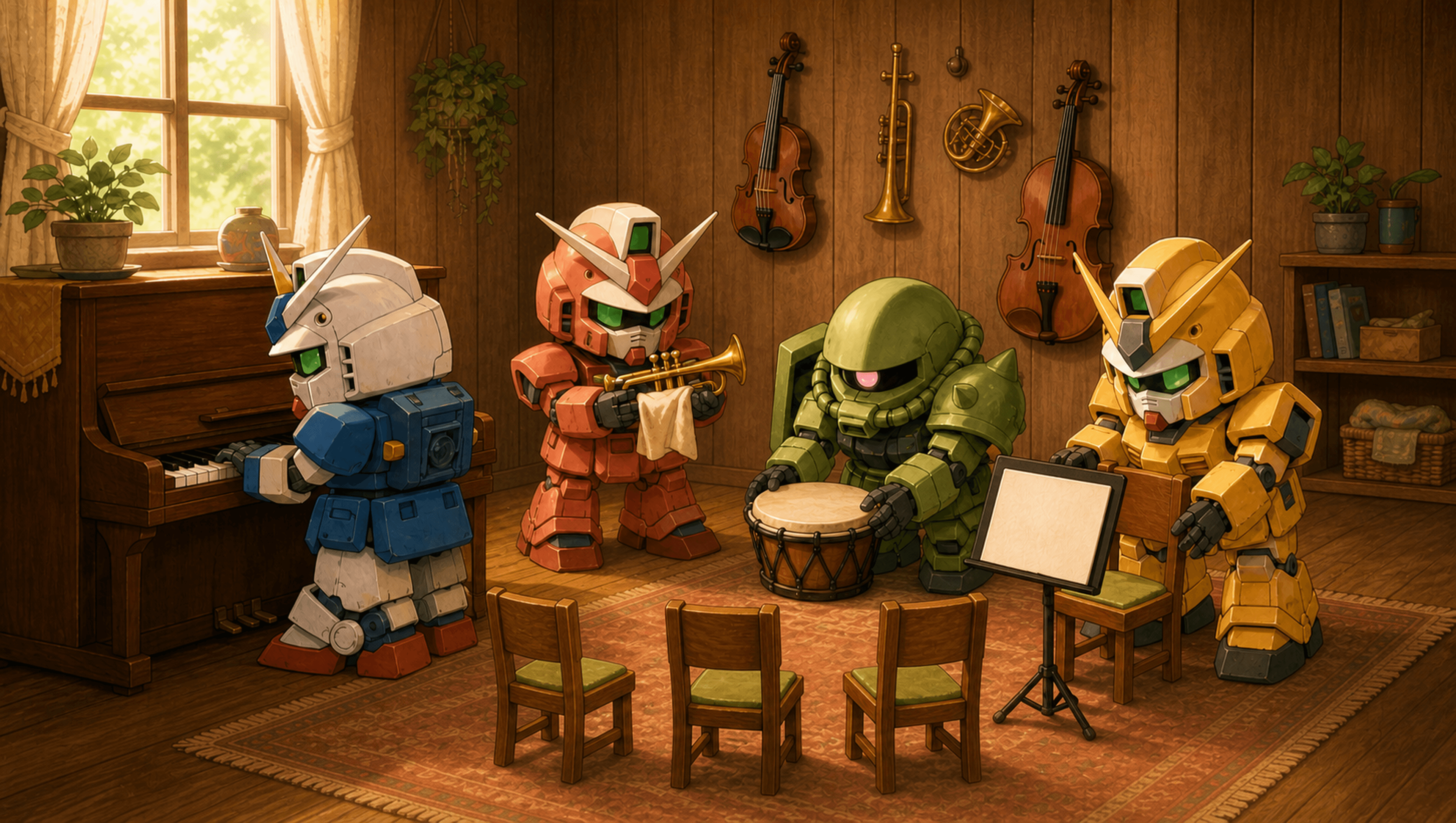Community Music Room Large mat artwork