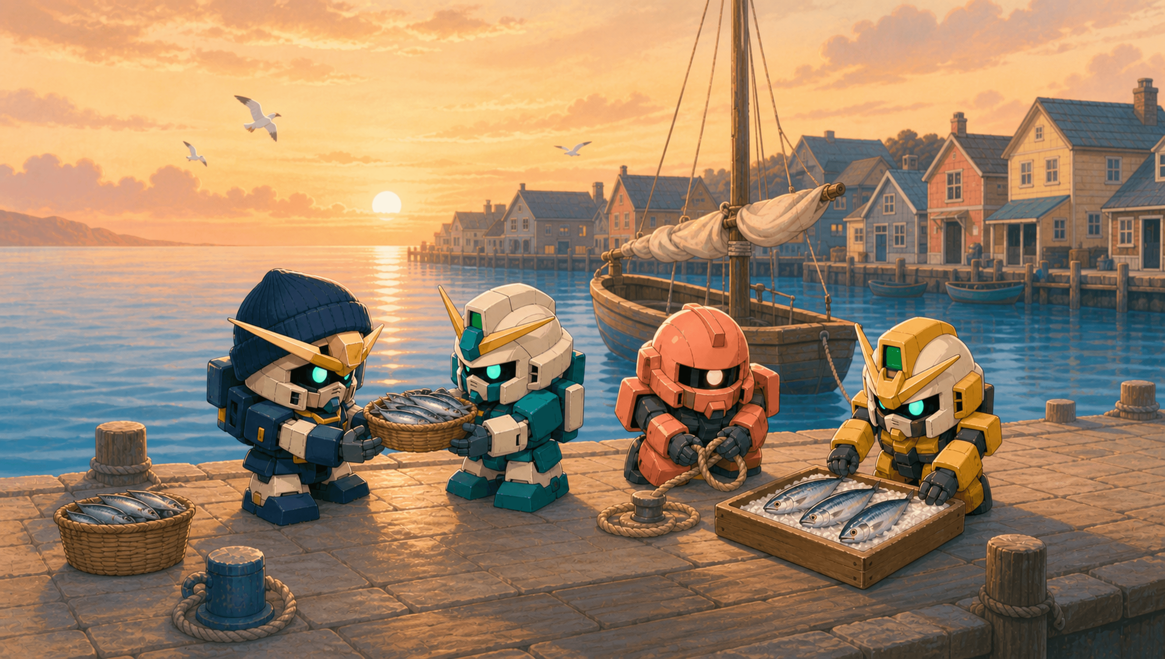 Cozy Harbor Crew Large mat artwork