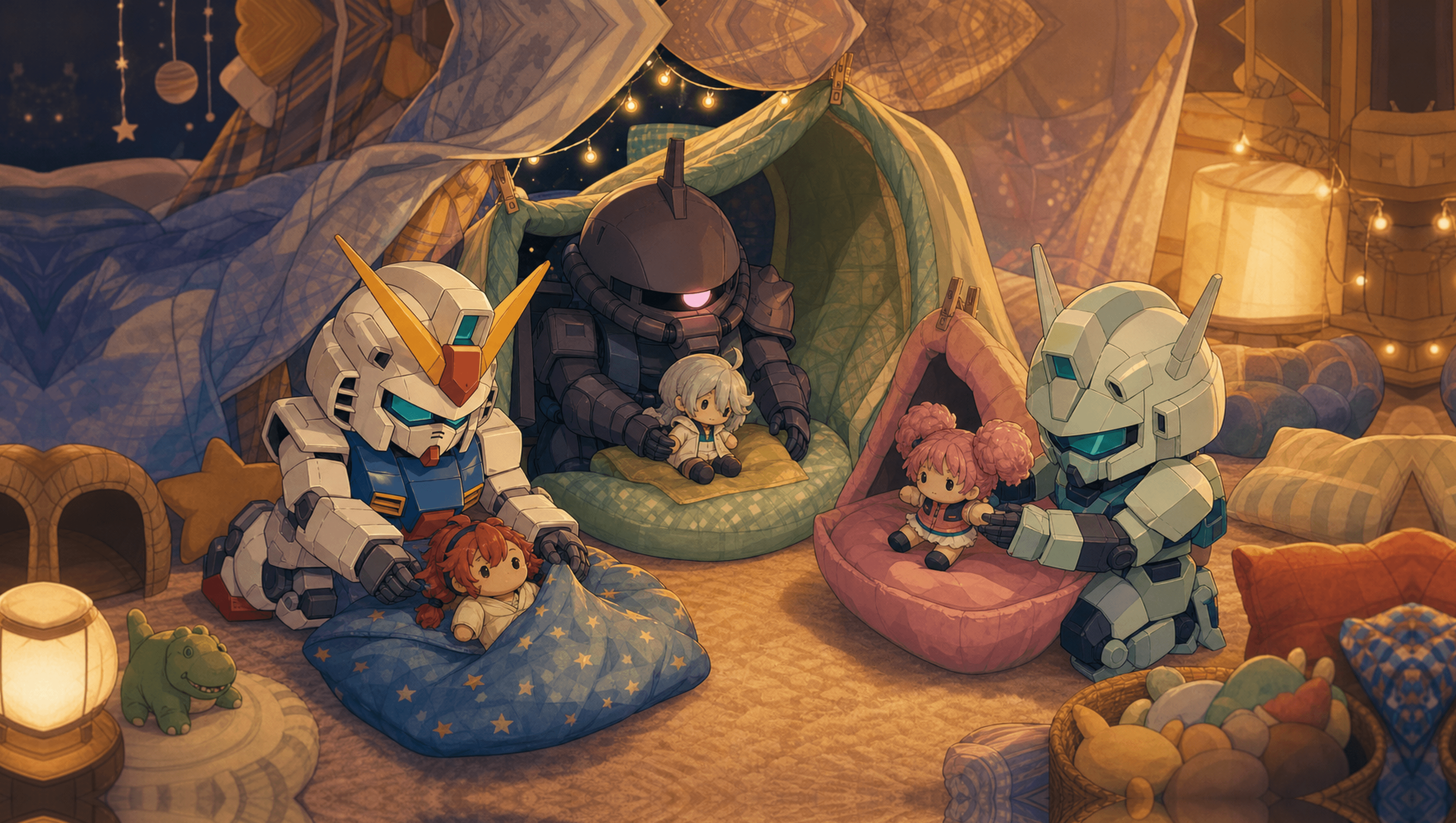 Blanket Fort Space Colony Large mat artwork
