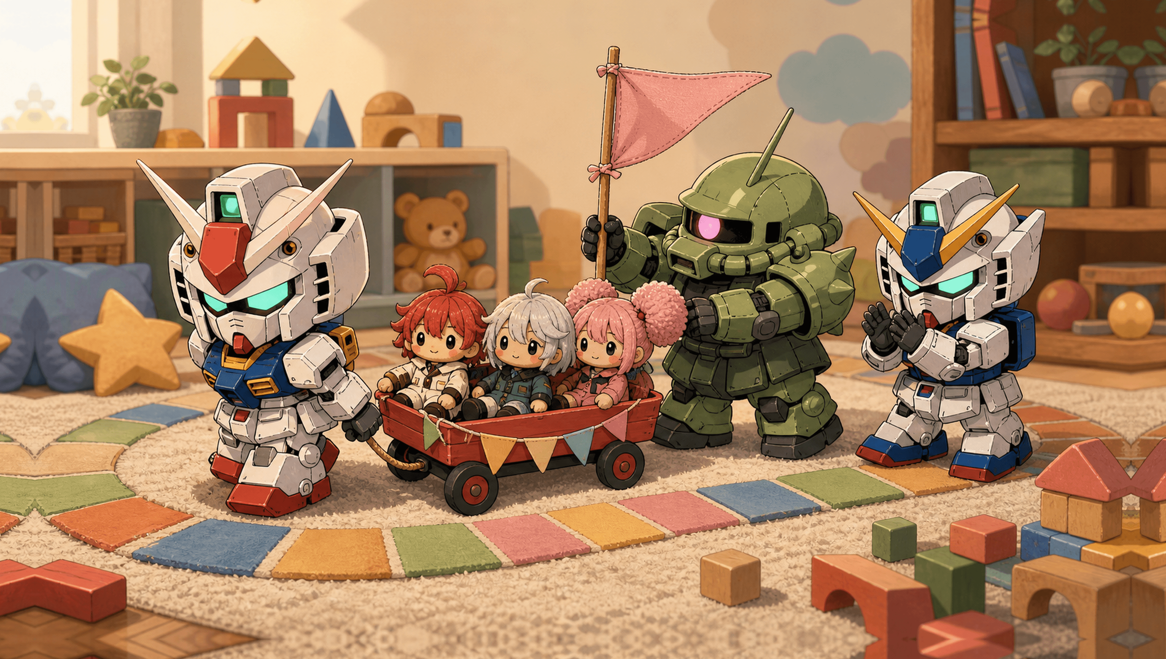 Doll Parade Large mat artwork