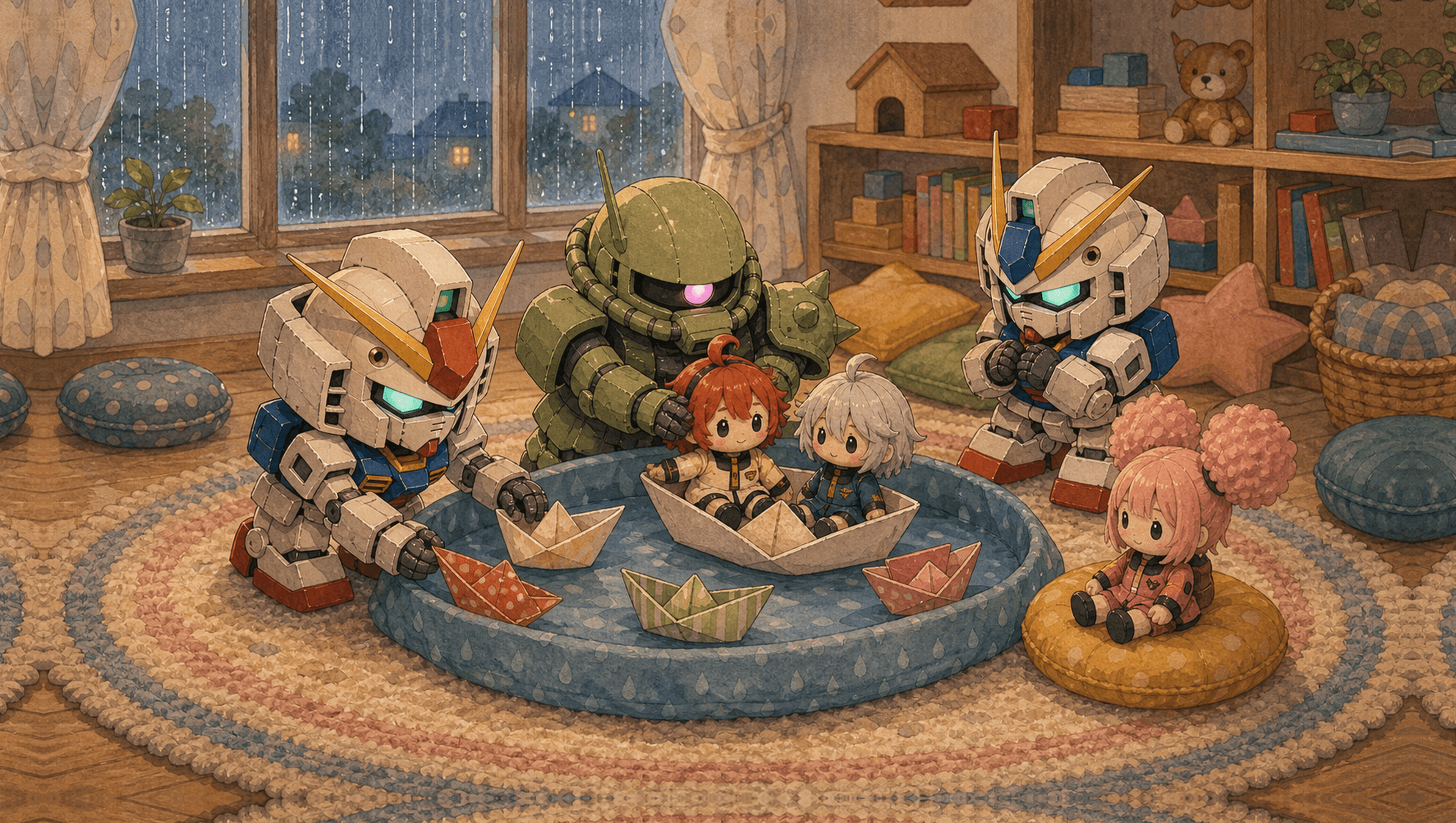 Paper Boat Basin Large mat artwork