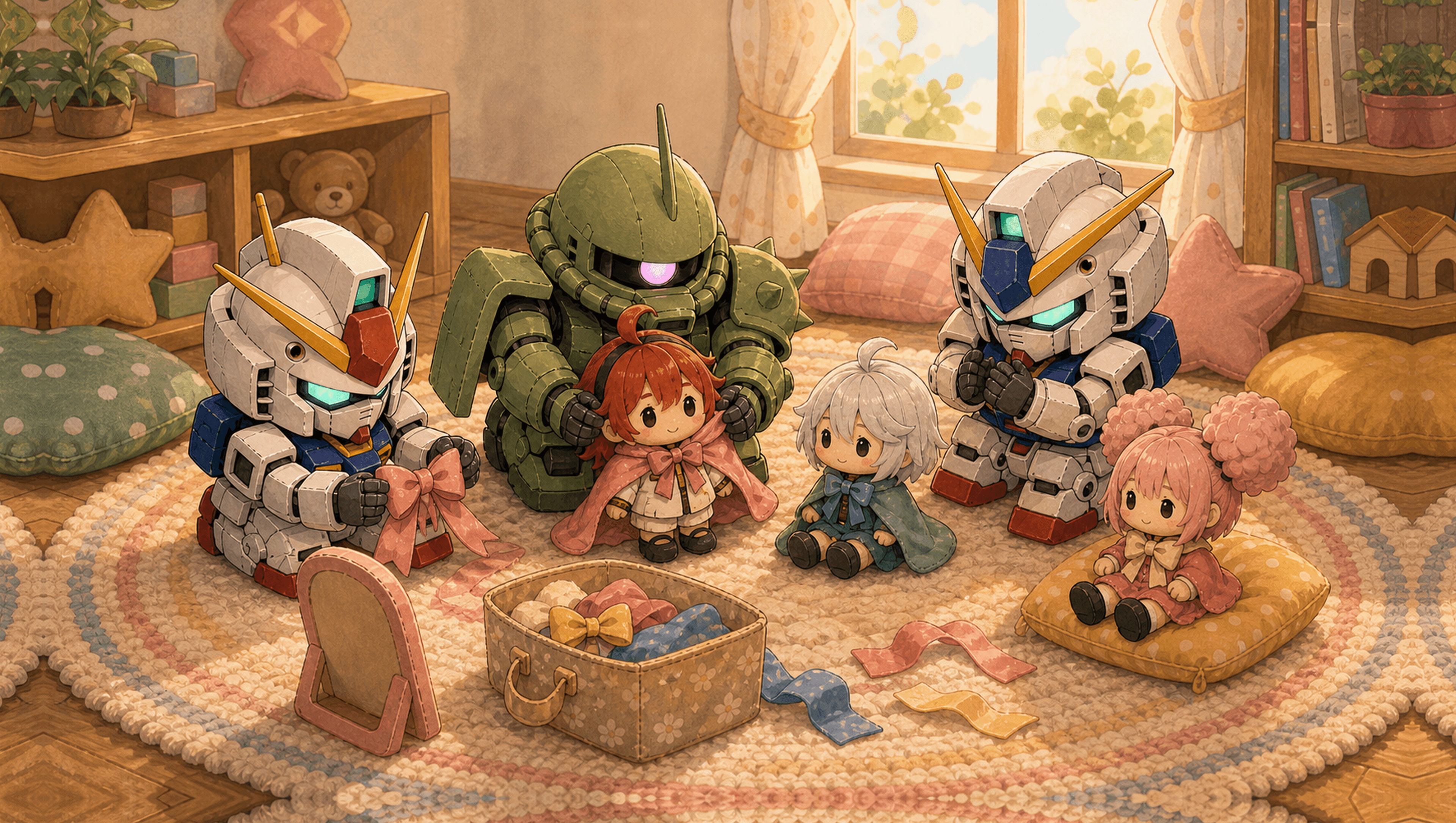 Ribbon Dressup Large mat artwork