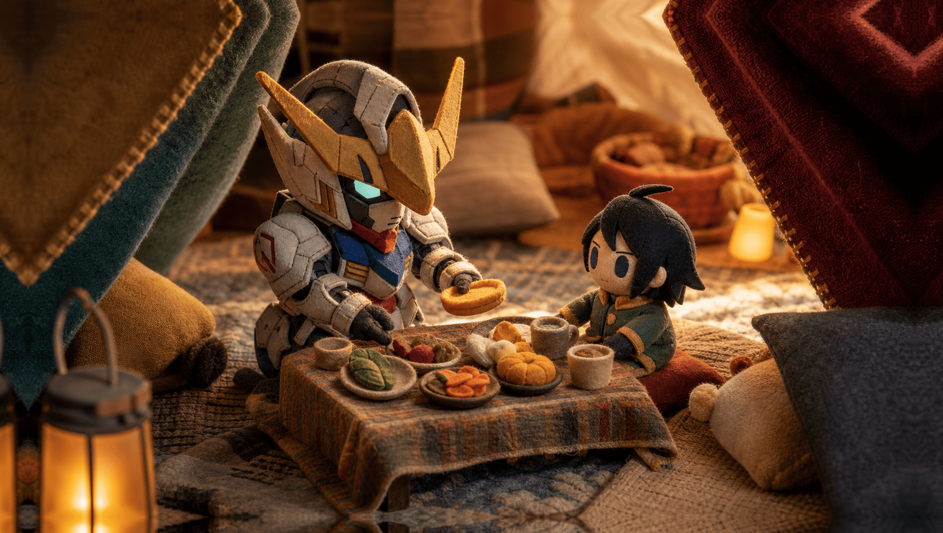 IBO Camping Supper Large mat artwork