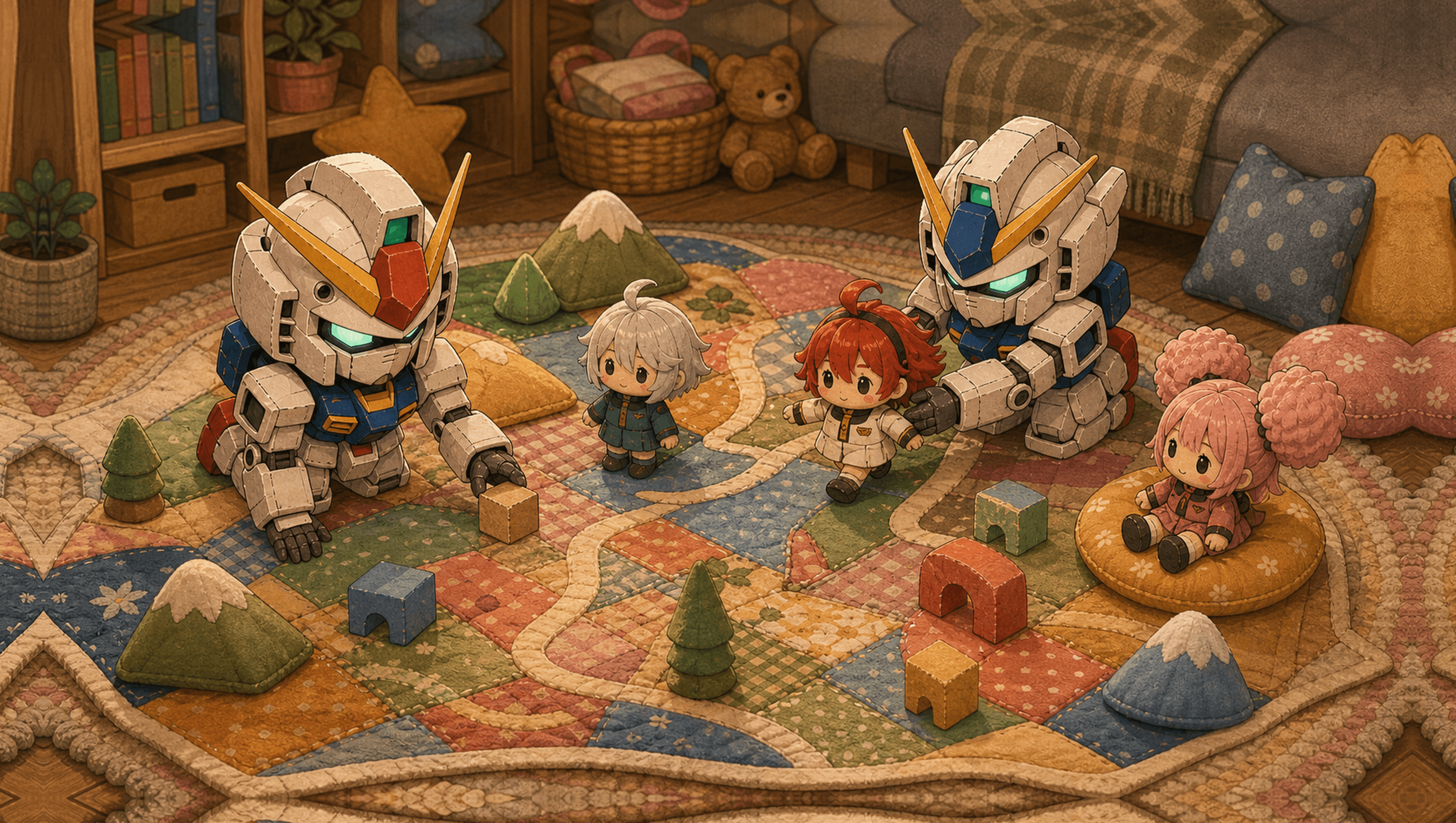 Quilt Map Large mat artwork