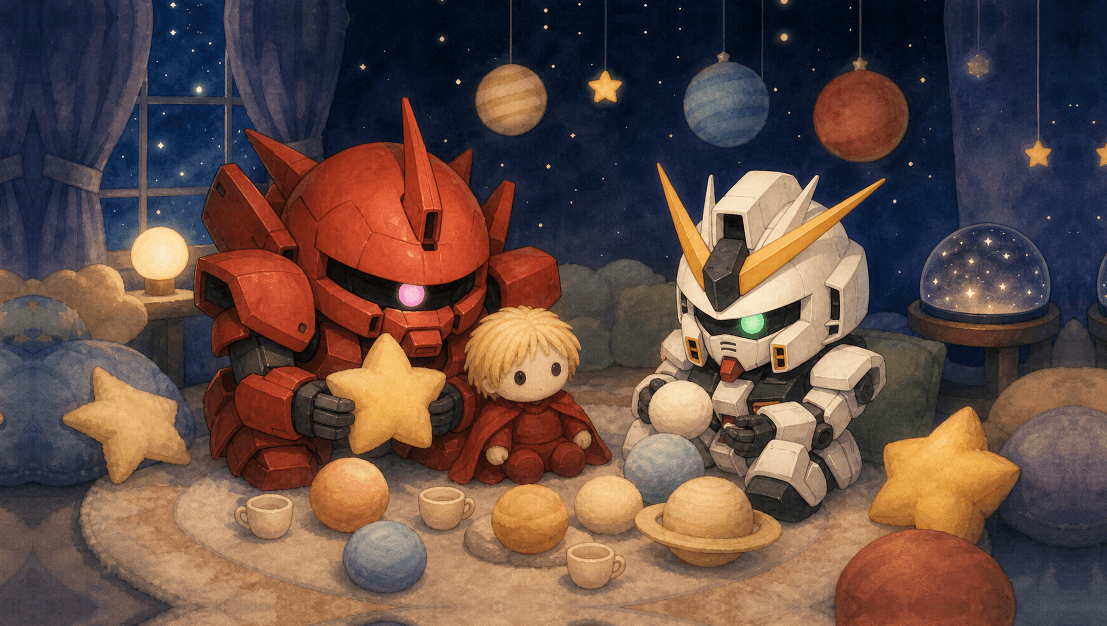 CCA Planetarium Tea Party Large mat artwork