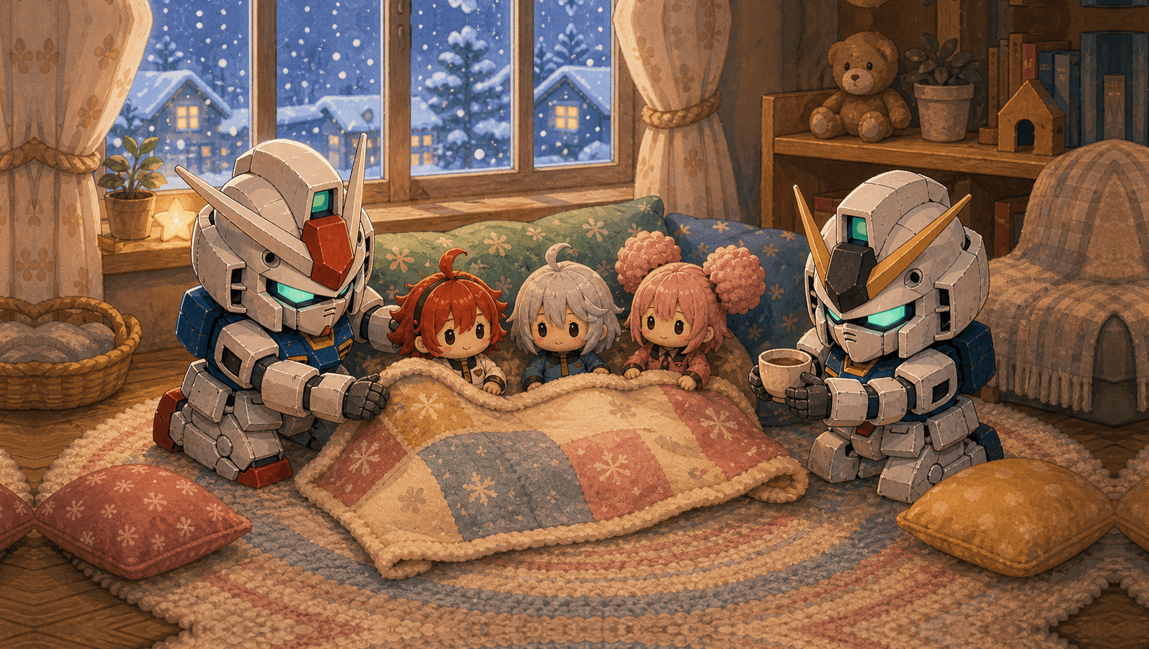 Snow Window Large mat artwork