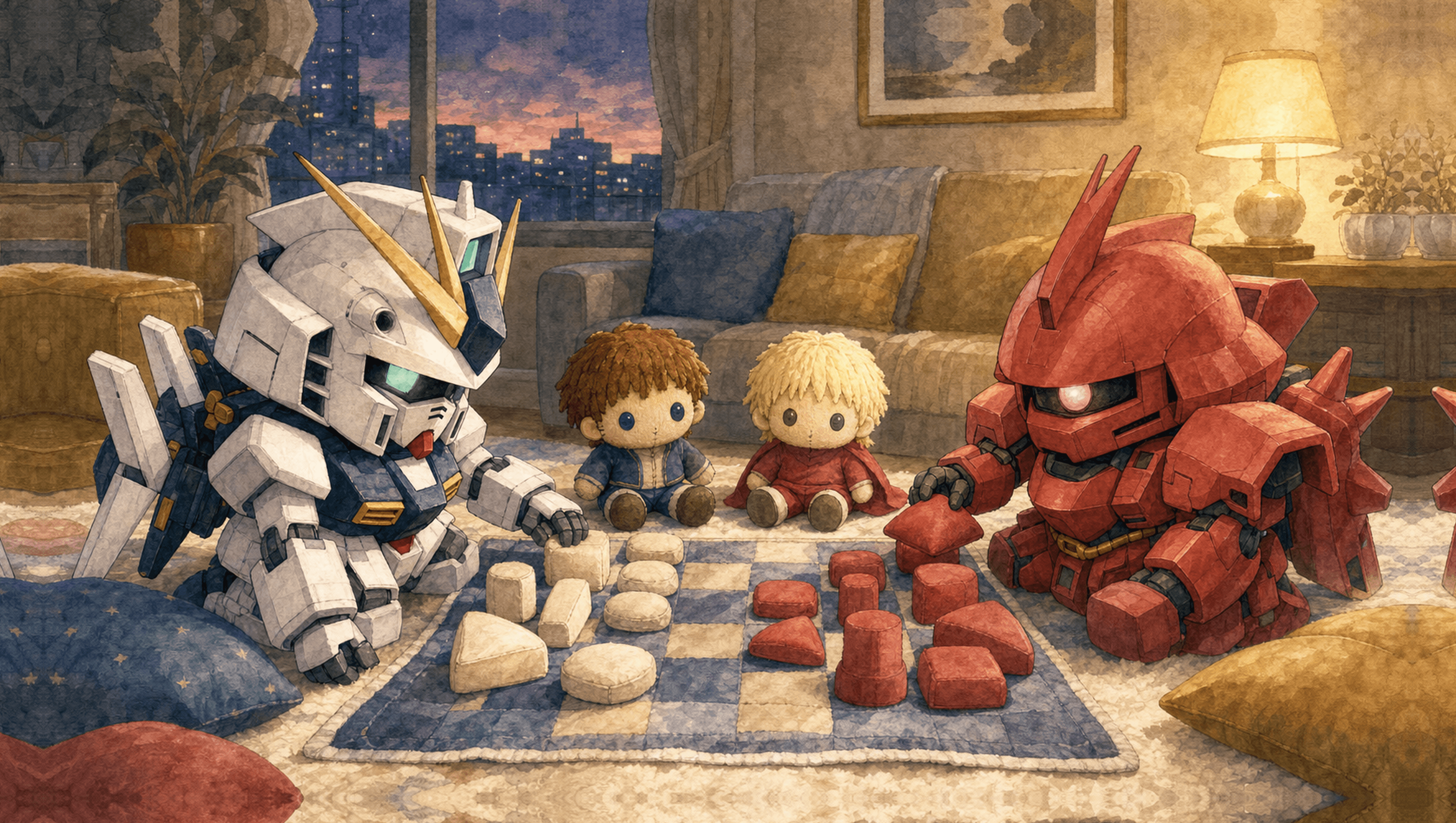 CCA Pillow Chess Picnic Large mat artwork