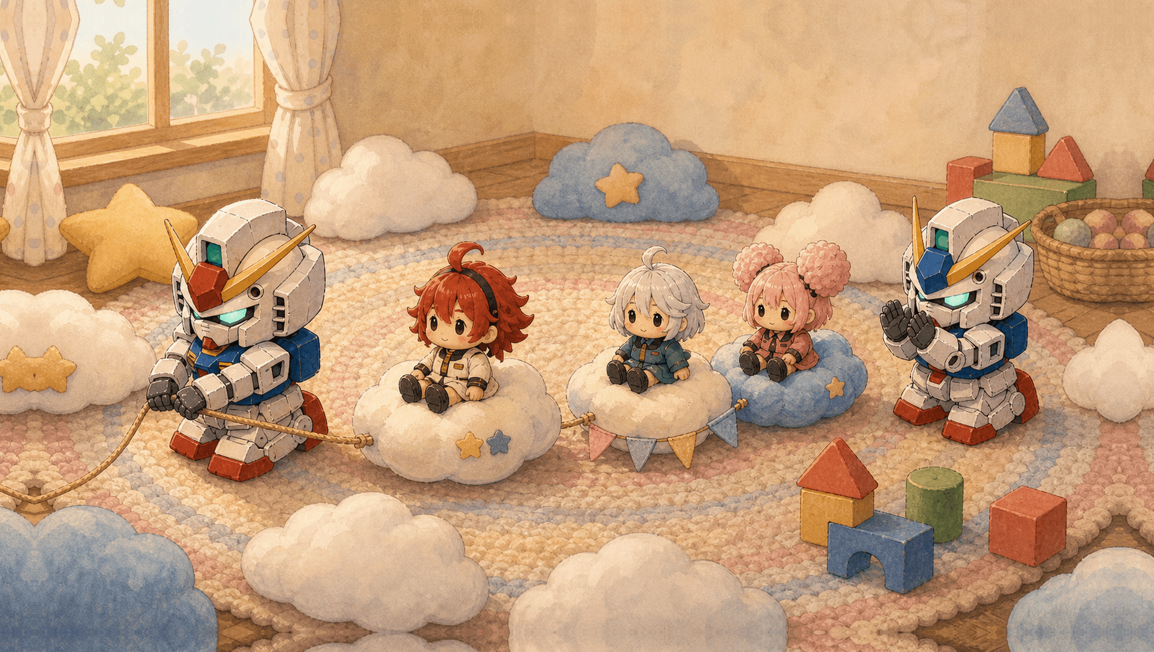 Cloud Parade Large mat artwork