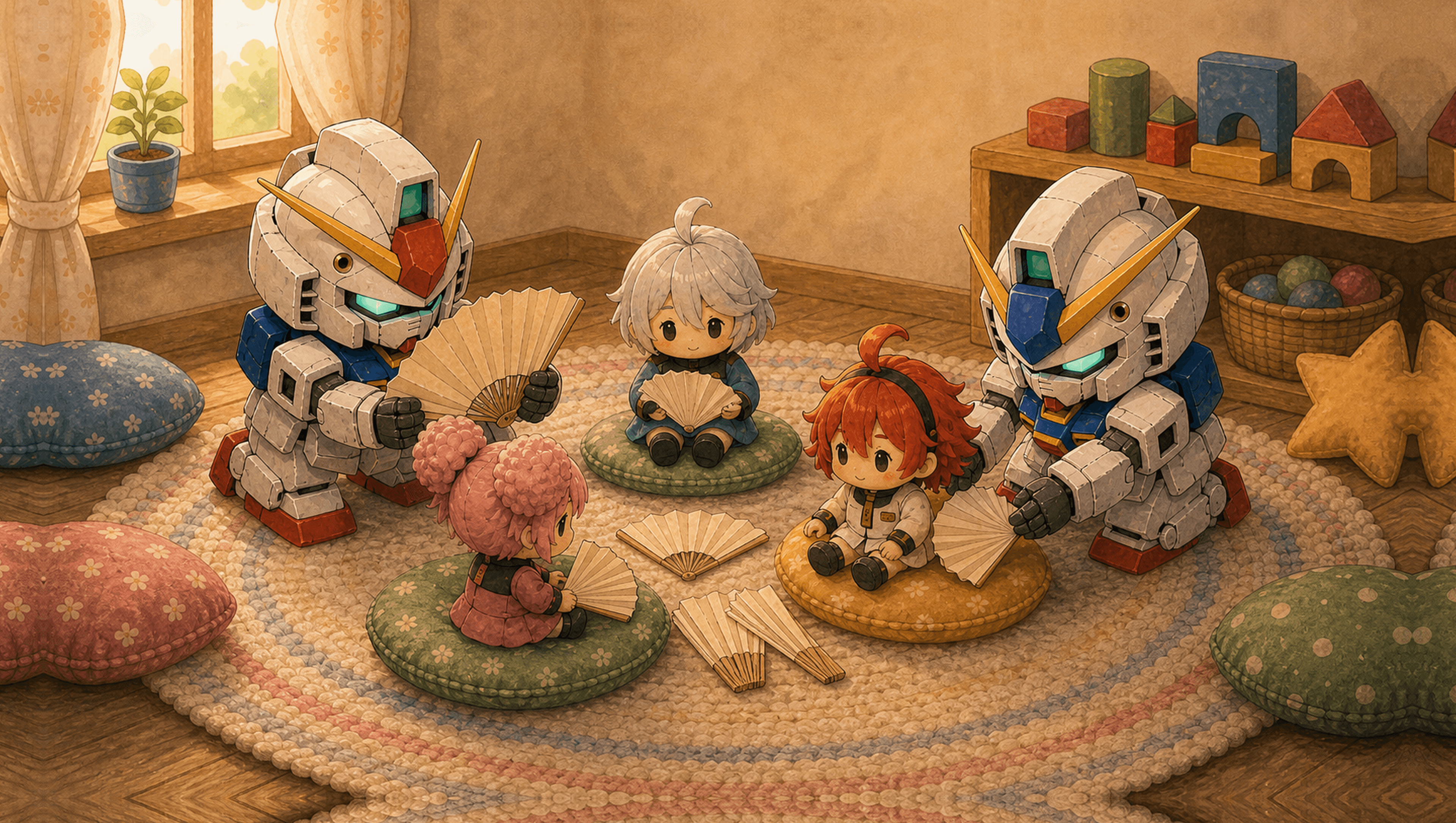 Paper Fan Large mat artwork