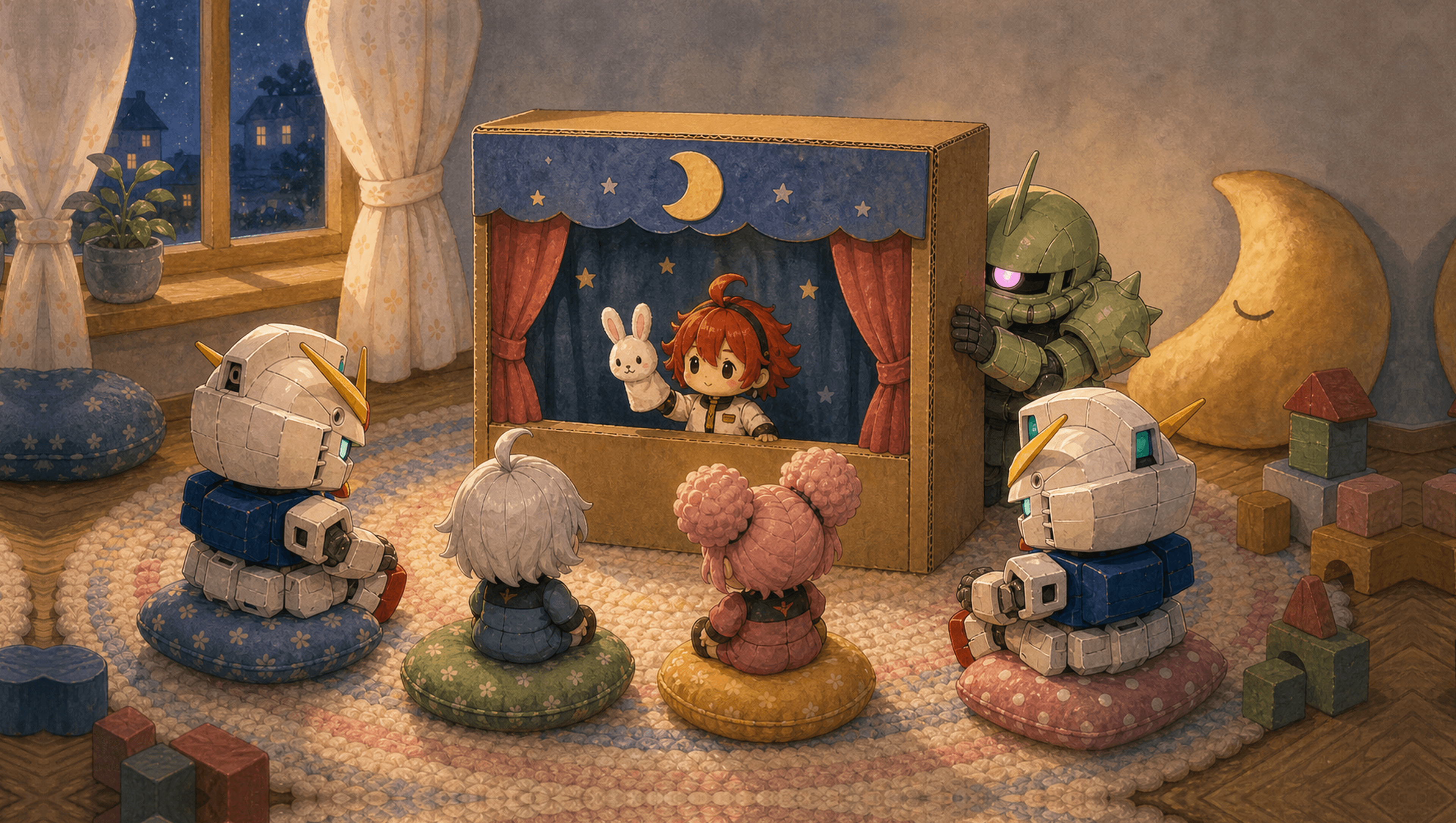 Moon Puppet Large mat artwork