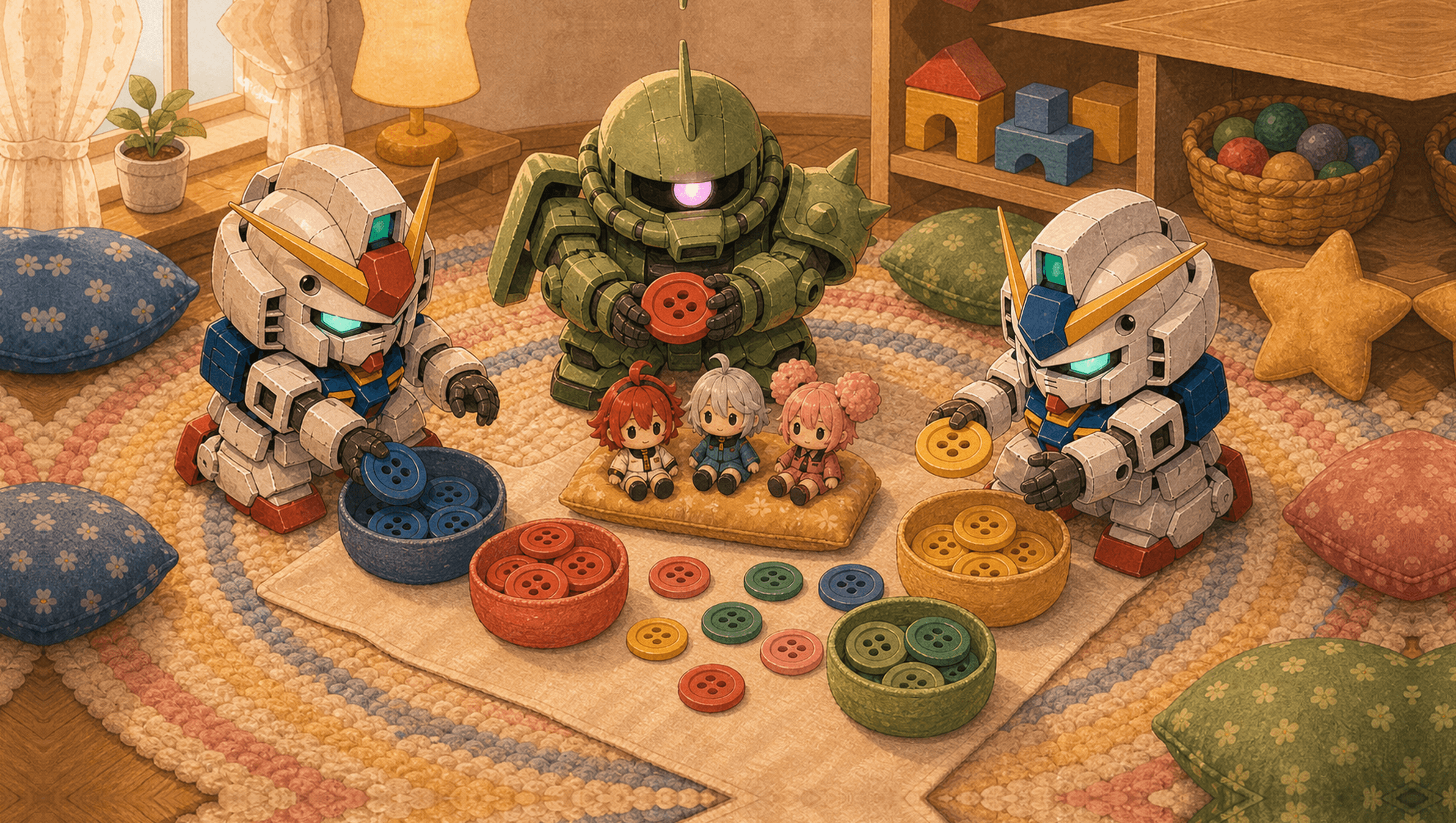 Button Sorting Large mat artwork