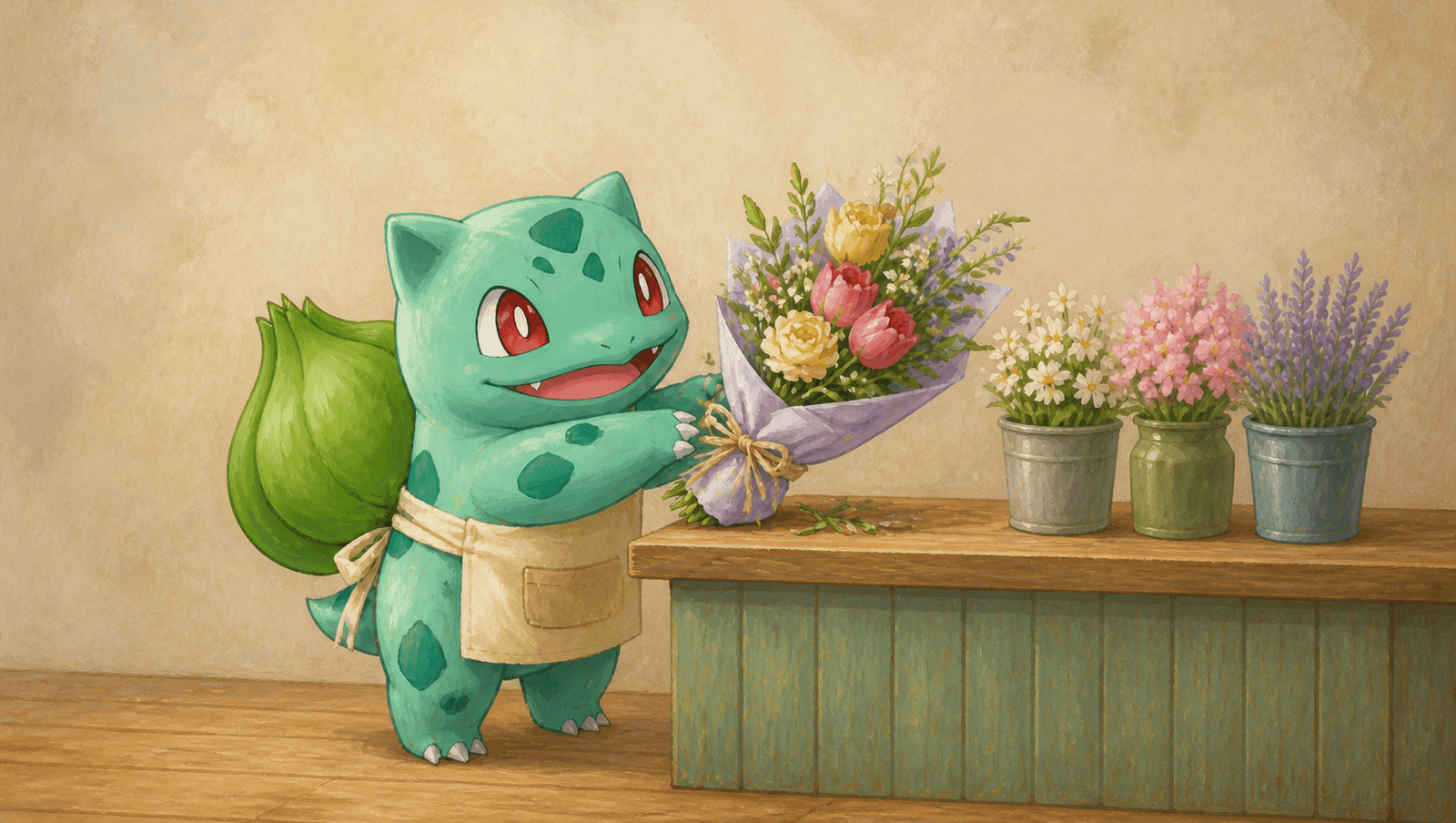 Bulbasaur Florist mat artwork