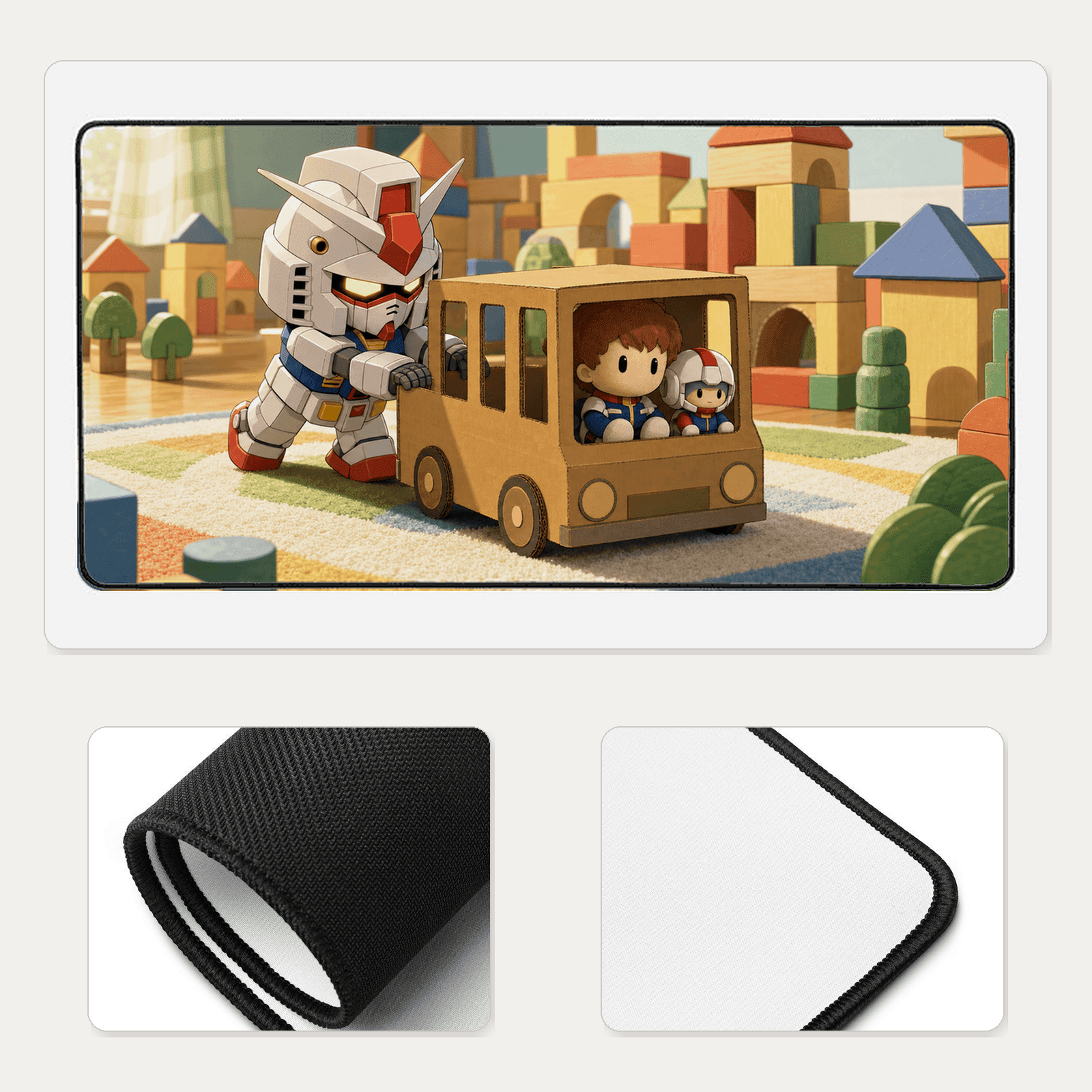 Cardboard Bus Route desk mat
