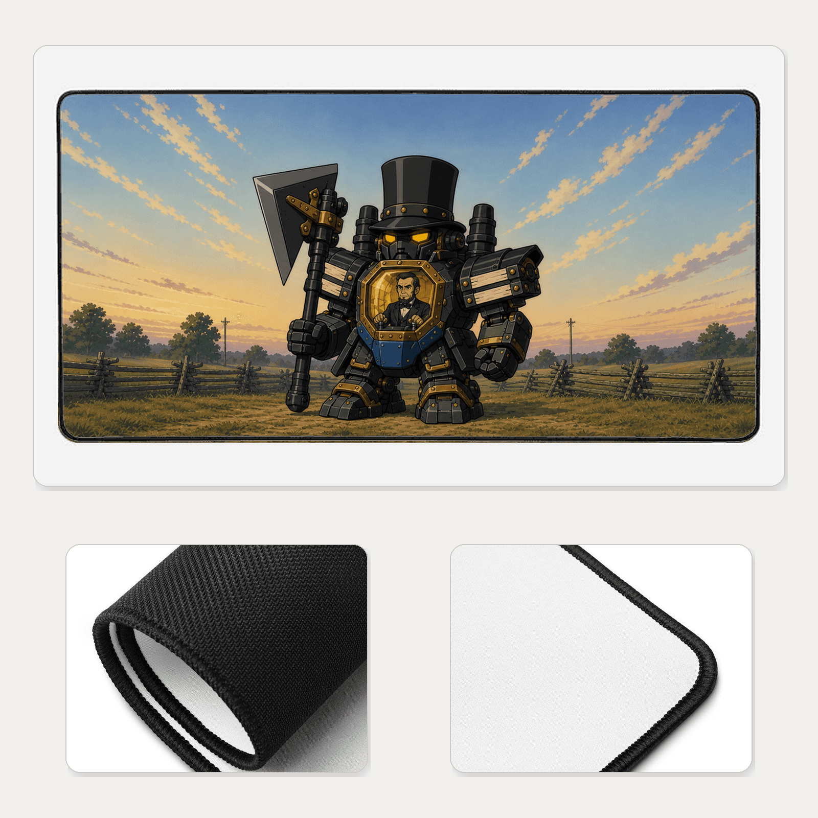 Four Score and Seven Boosters Ago mat artwork