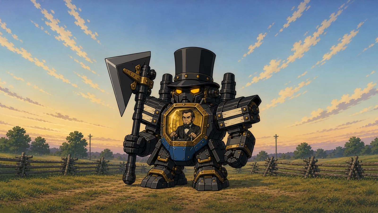 Four Score and Seven Boosters Ago mat artwork