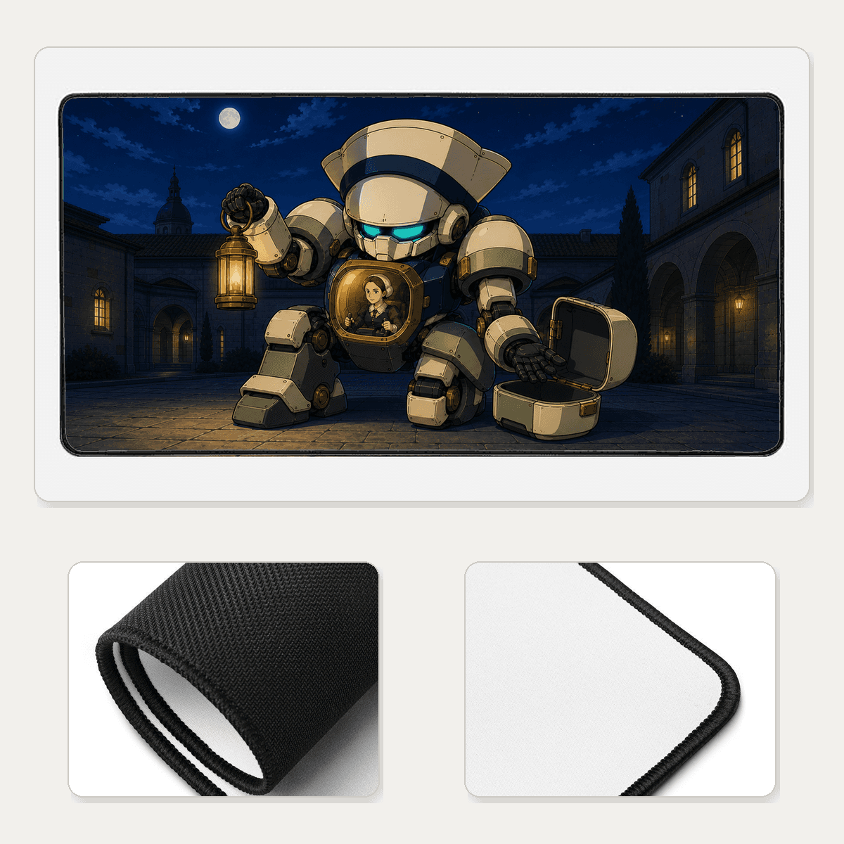 The Lady with the Launch Light mat artwork