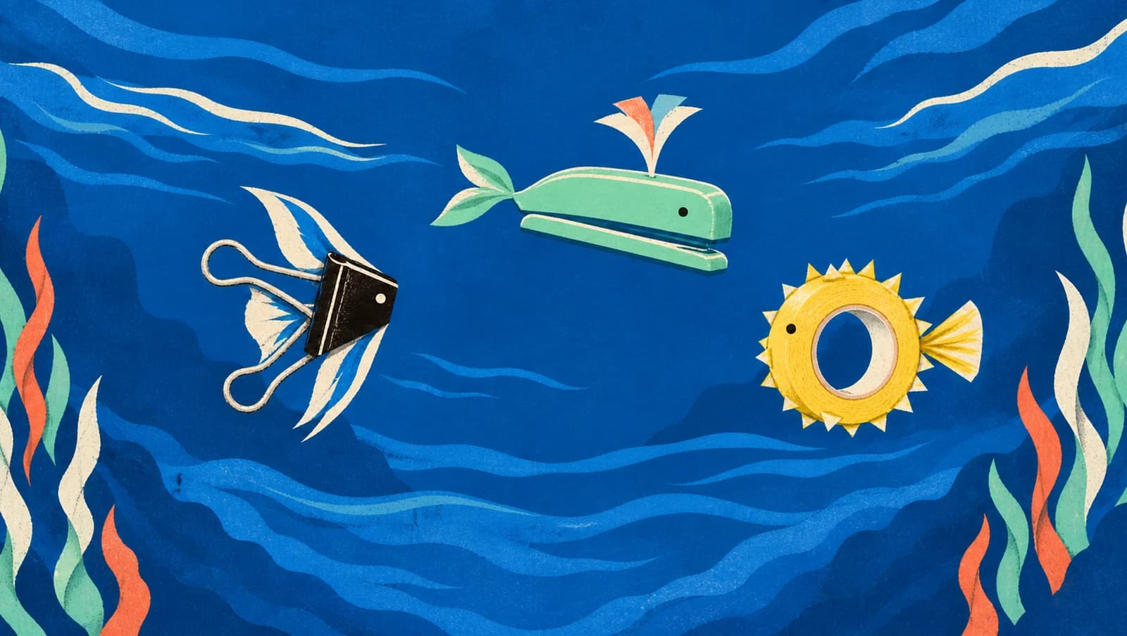 Office Supply Aquarium mat artwork