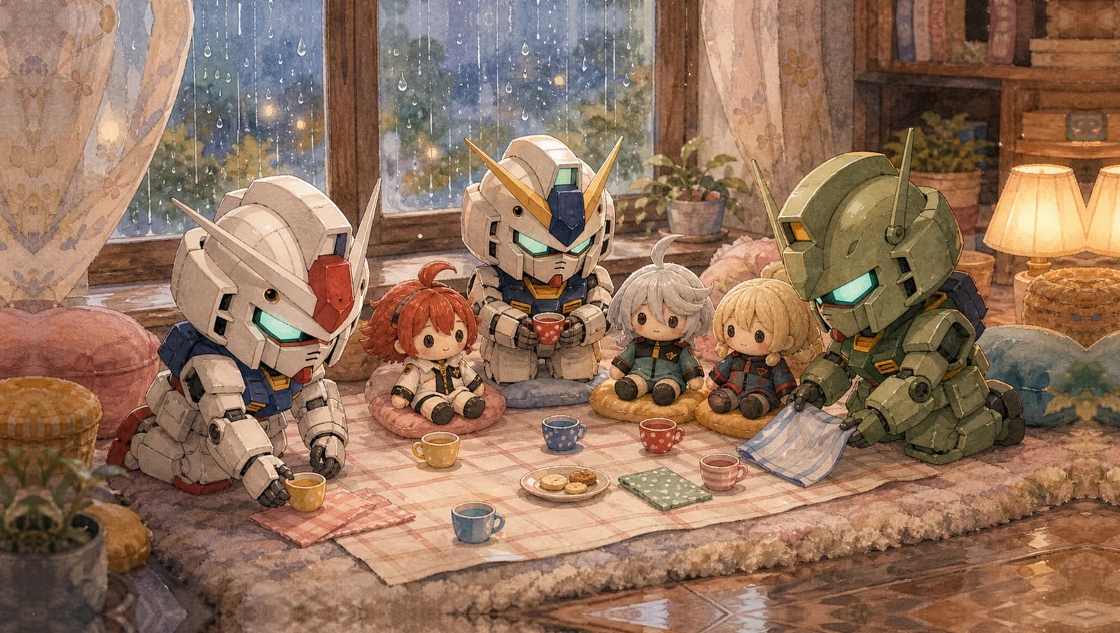 Rainy Day Floor Picnic mat artwork