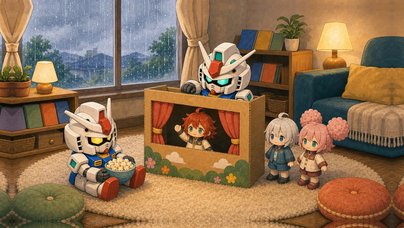 Rainy Day Puppet Show mat artwork