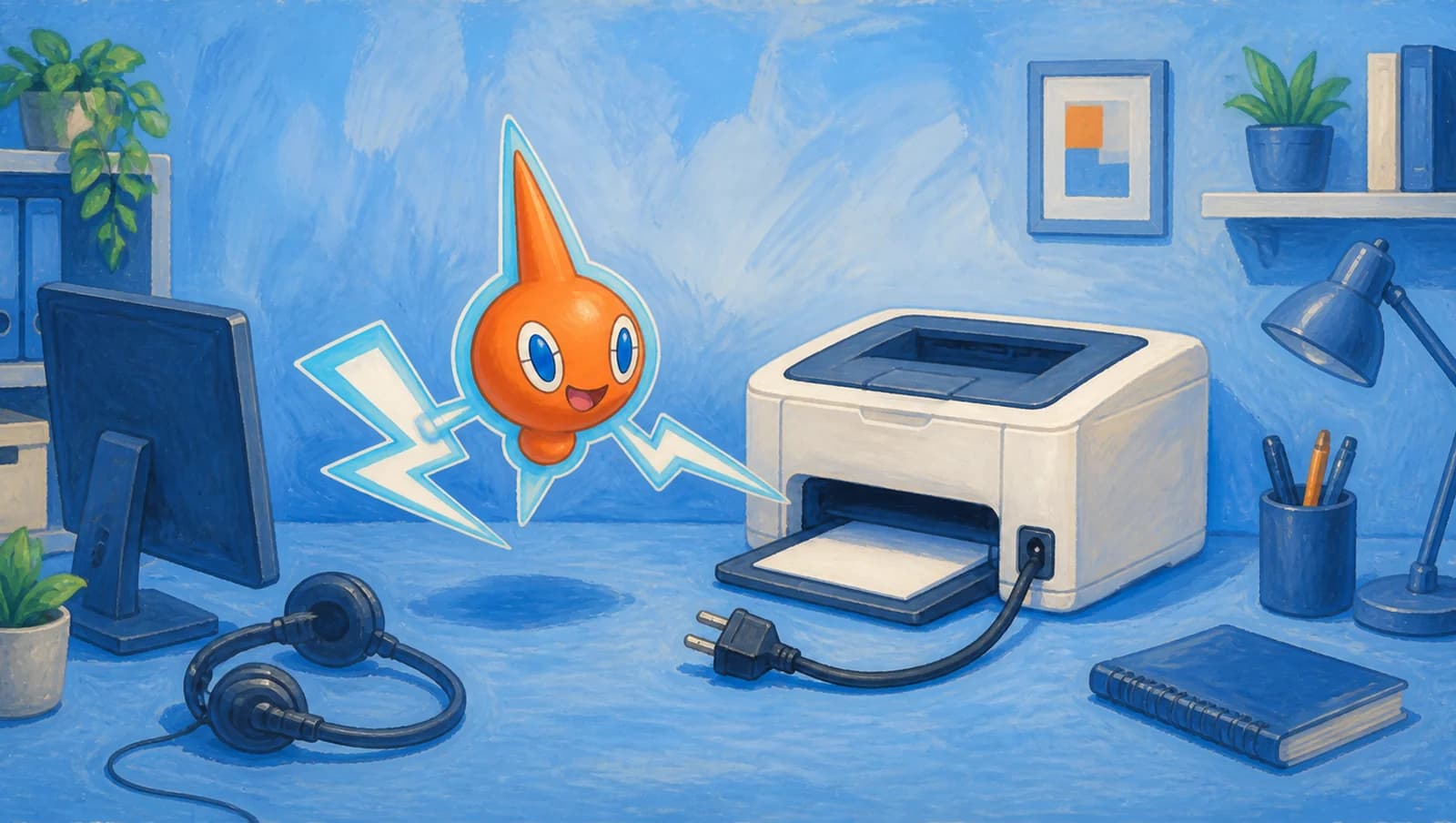 Rotom IT Helpdesk mat artwork