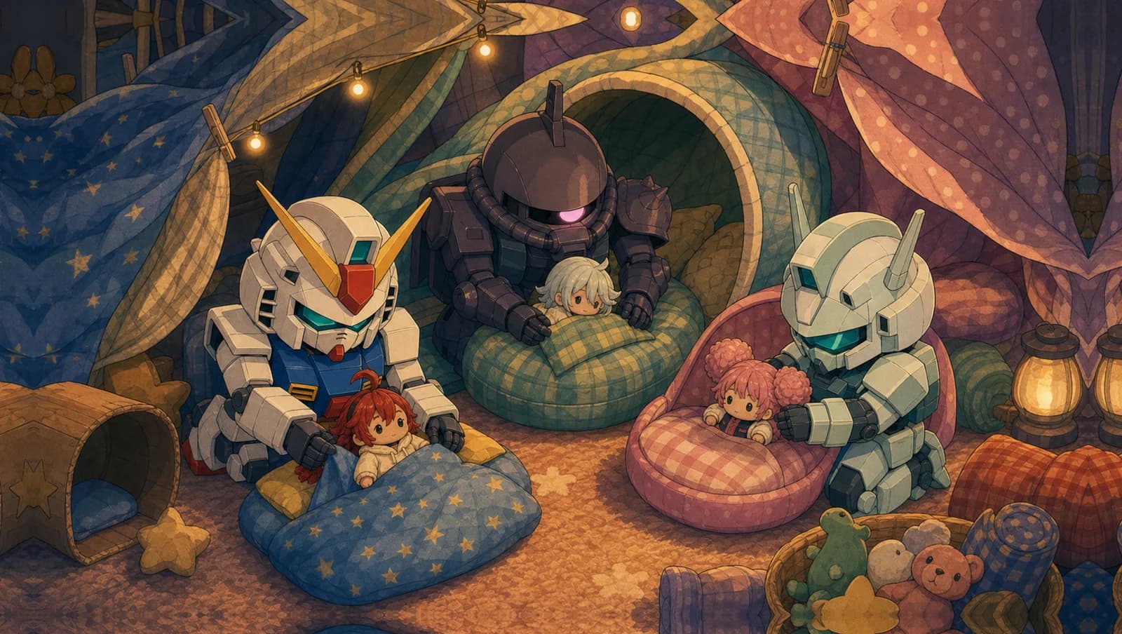 Blanket Fort Retro Cel mat artwork