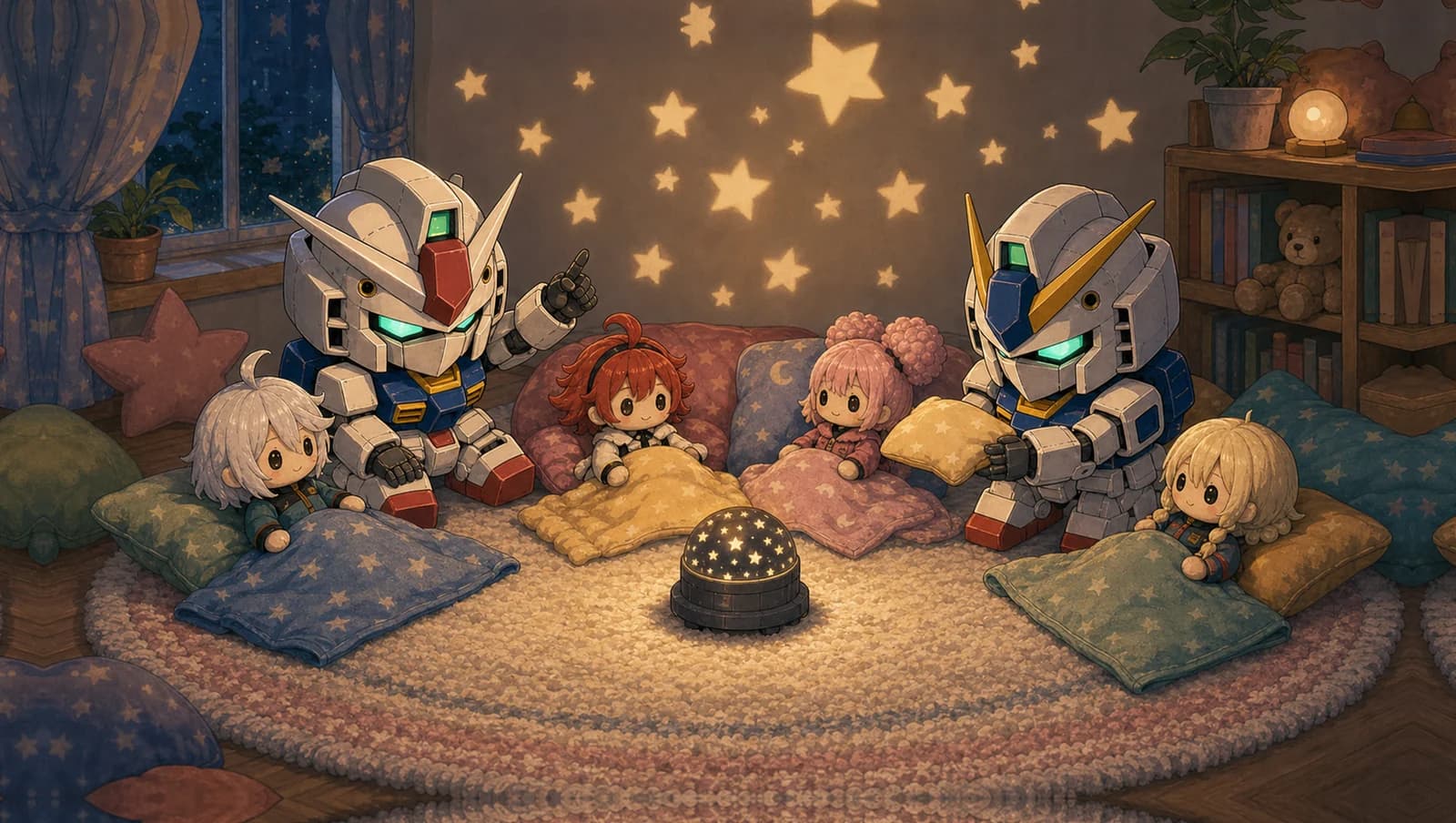 Star Sleepover mat artwork