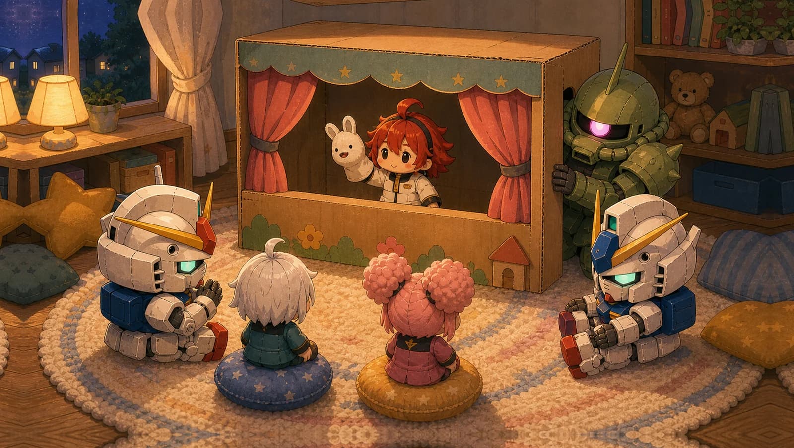 Sock Puppet Stage mat artwork