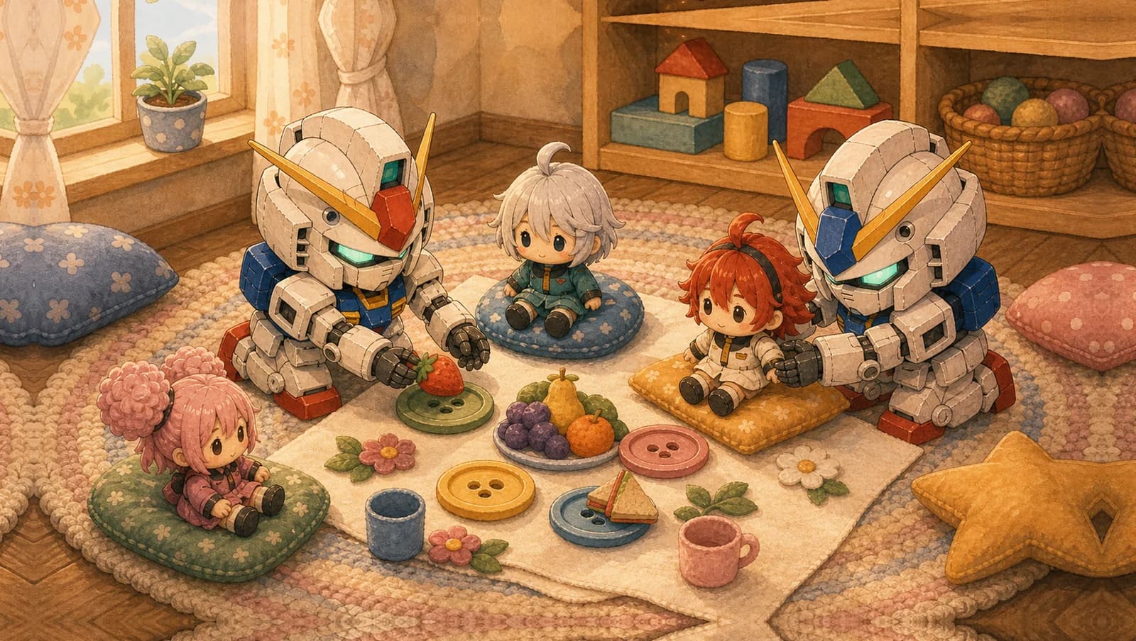Button Picnic mat artwork