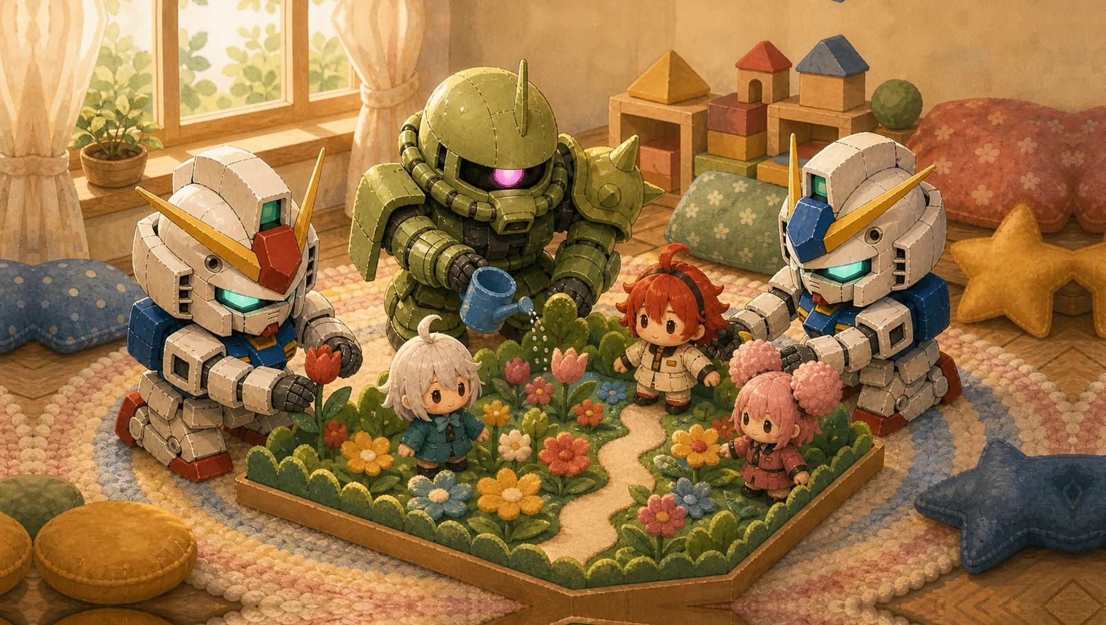 Felt Garden mat artwork