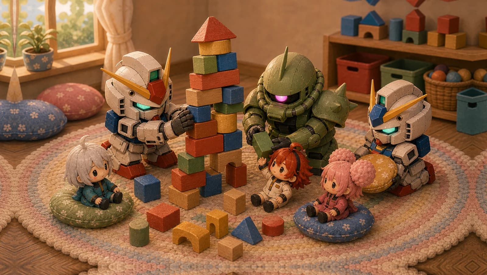 Block Tower mat artwork