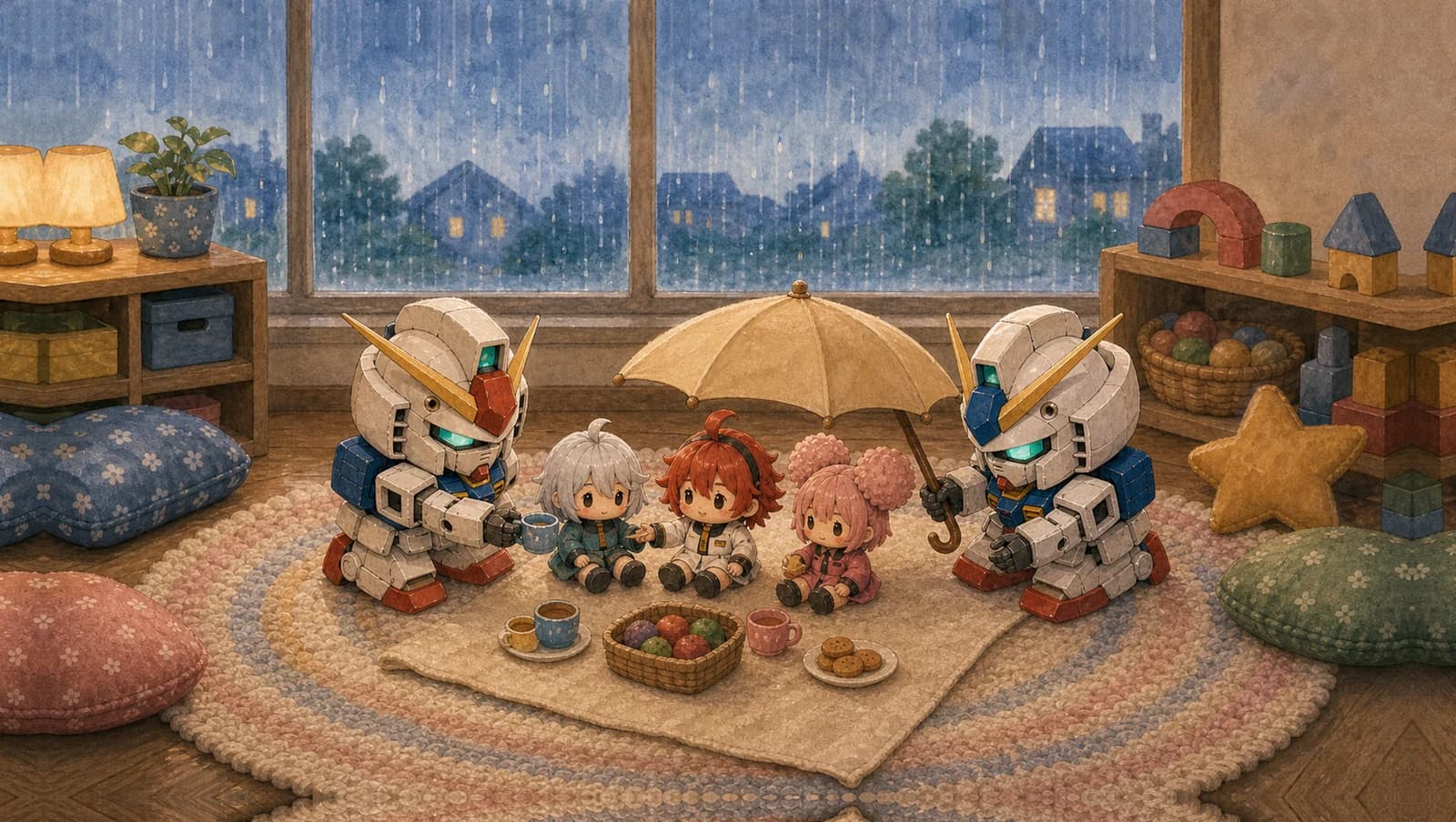 Umbrella Picnic mat artwork