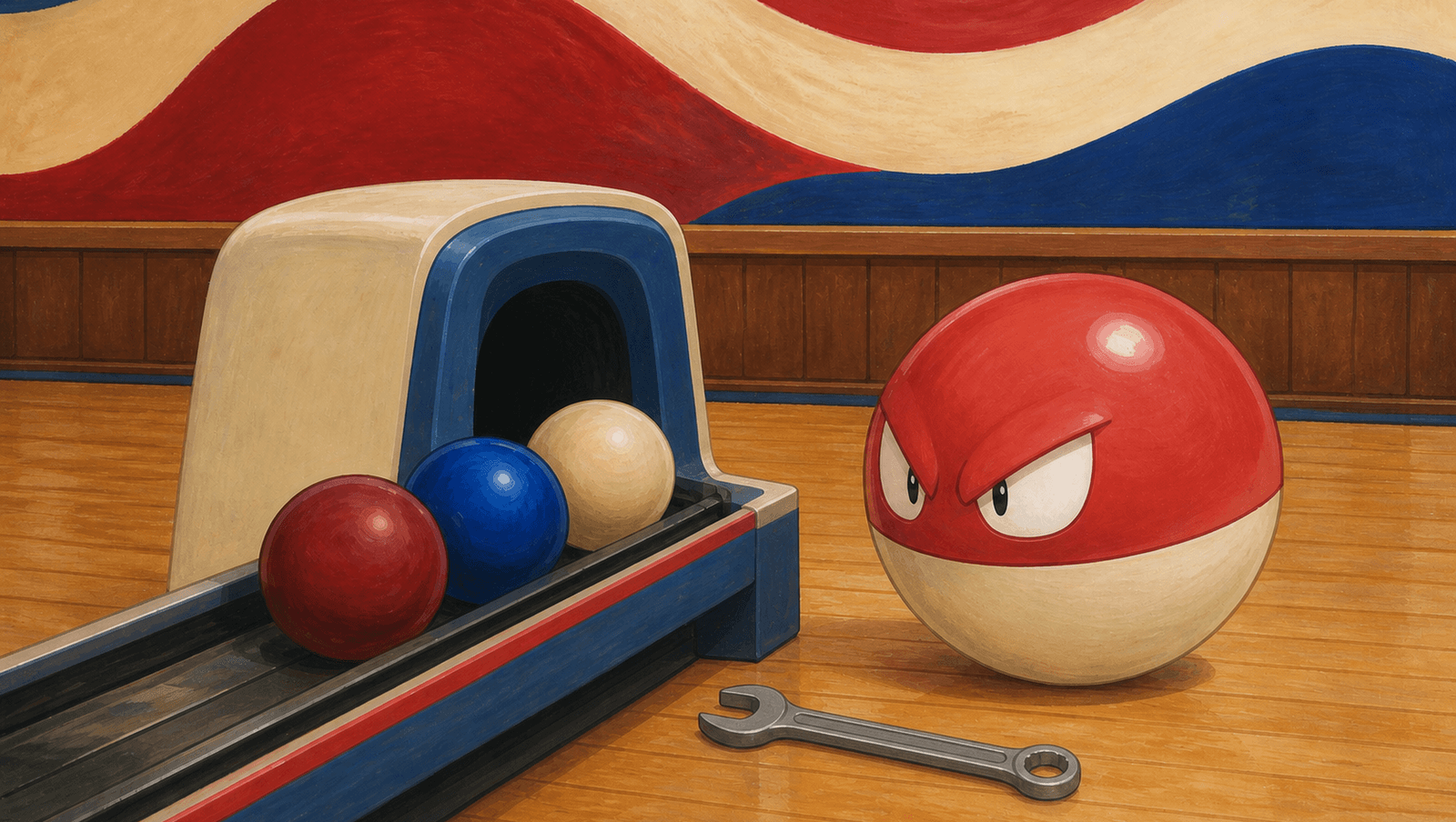 Voltorb Bowling Technician mat artwork