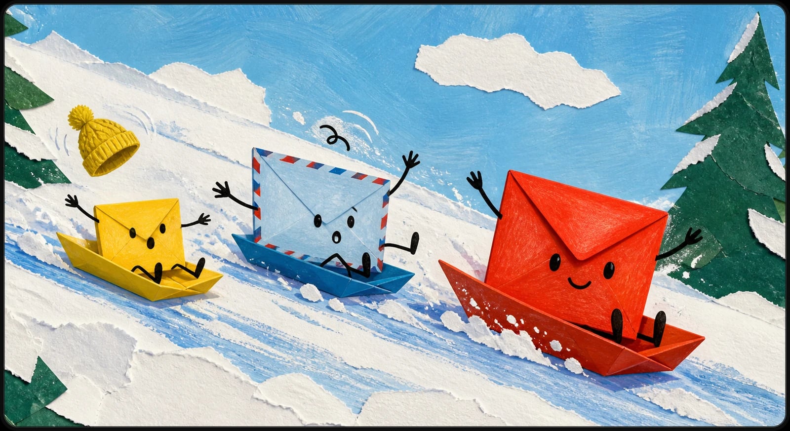 Envelope Snow Day mat artwork