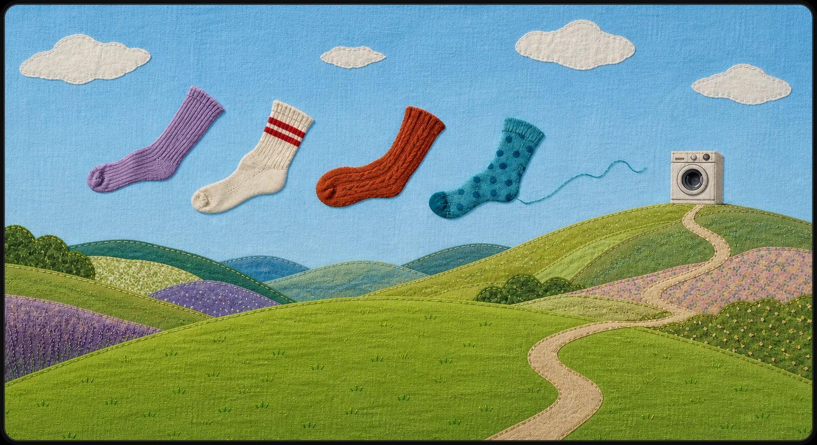 Lost Sock Migration mat artwork
