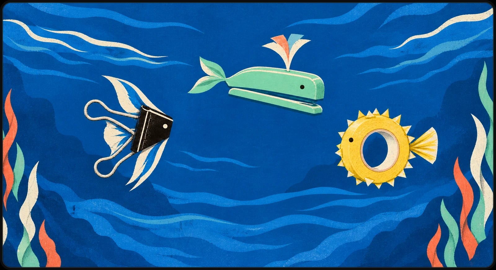 Office Supply Aquarium mat artwork
