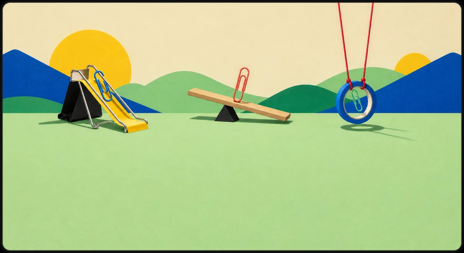 Paperclip Playground mat artwork